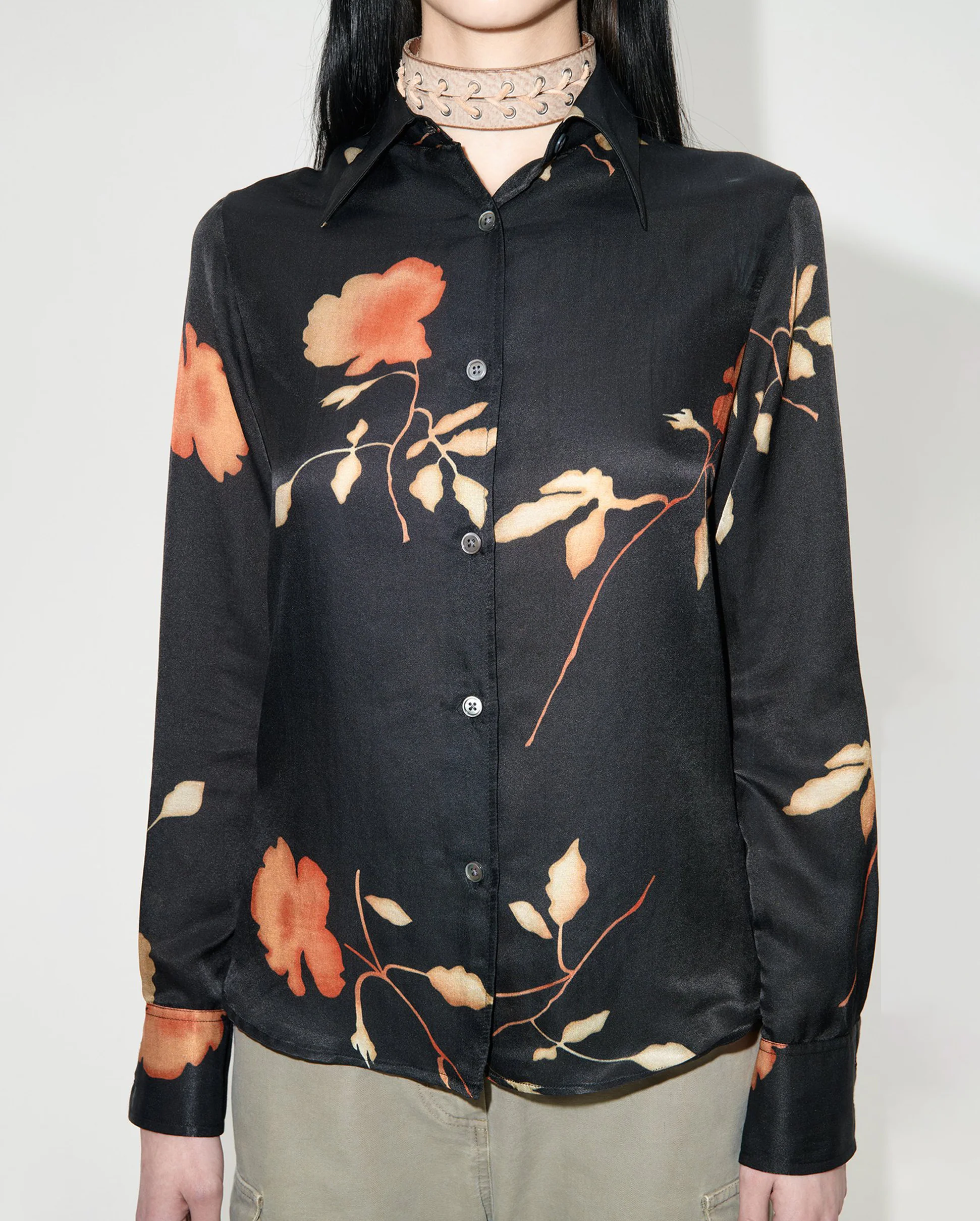 70S LINE SHIRT / NOCTURNAL FLOWER PRINT - Image 6