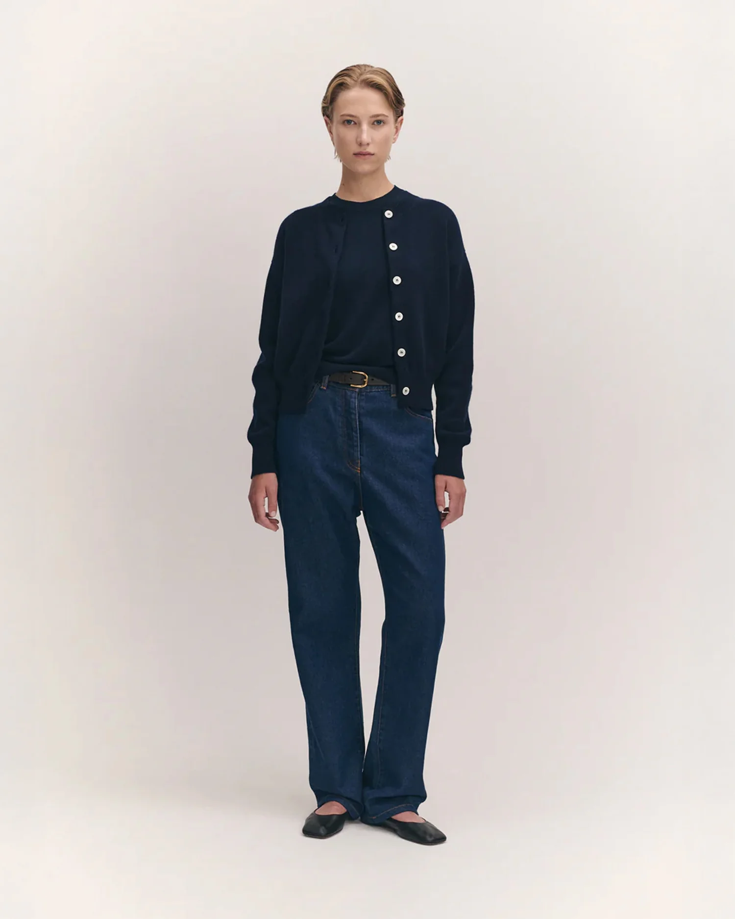 ADA CREWNECK CARDIGAN/ NAVY - Image 6