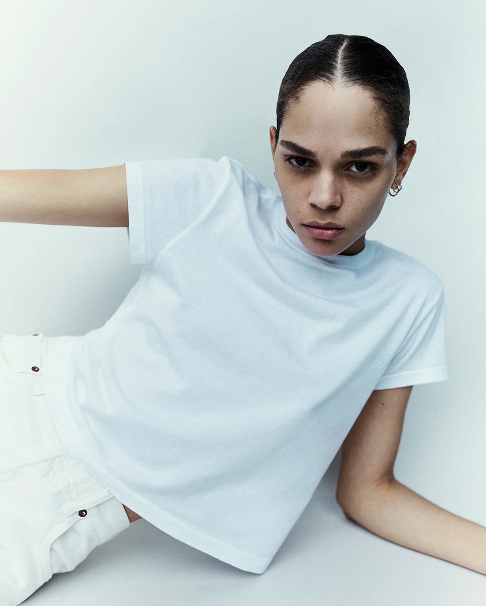 ADINE SHRUNKEN TEE / WHITE - Image 2