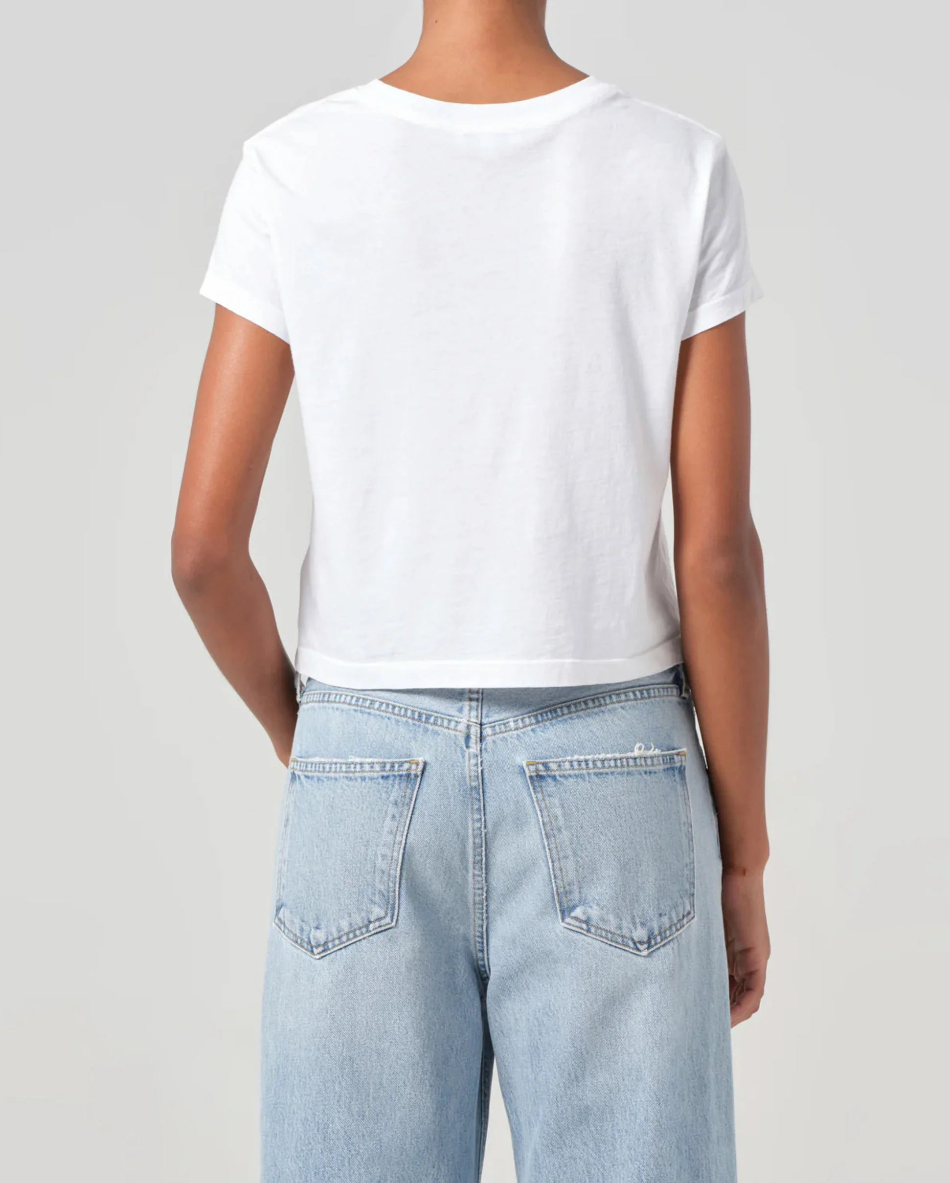 ADINE SHRUNKEN TEE / WHITE - Image 7