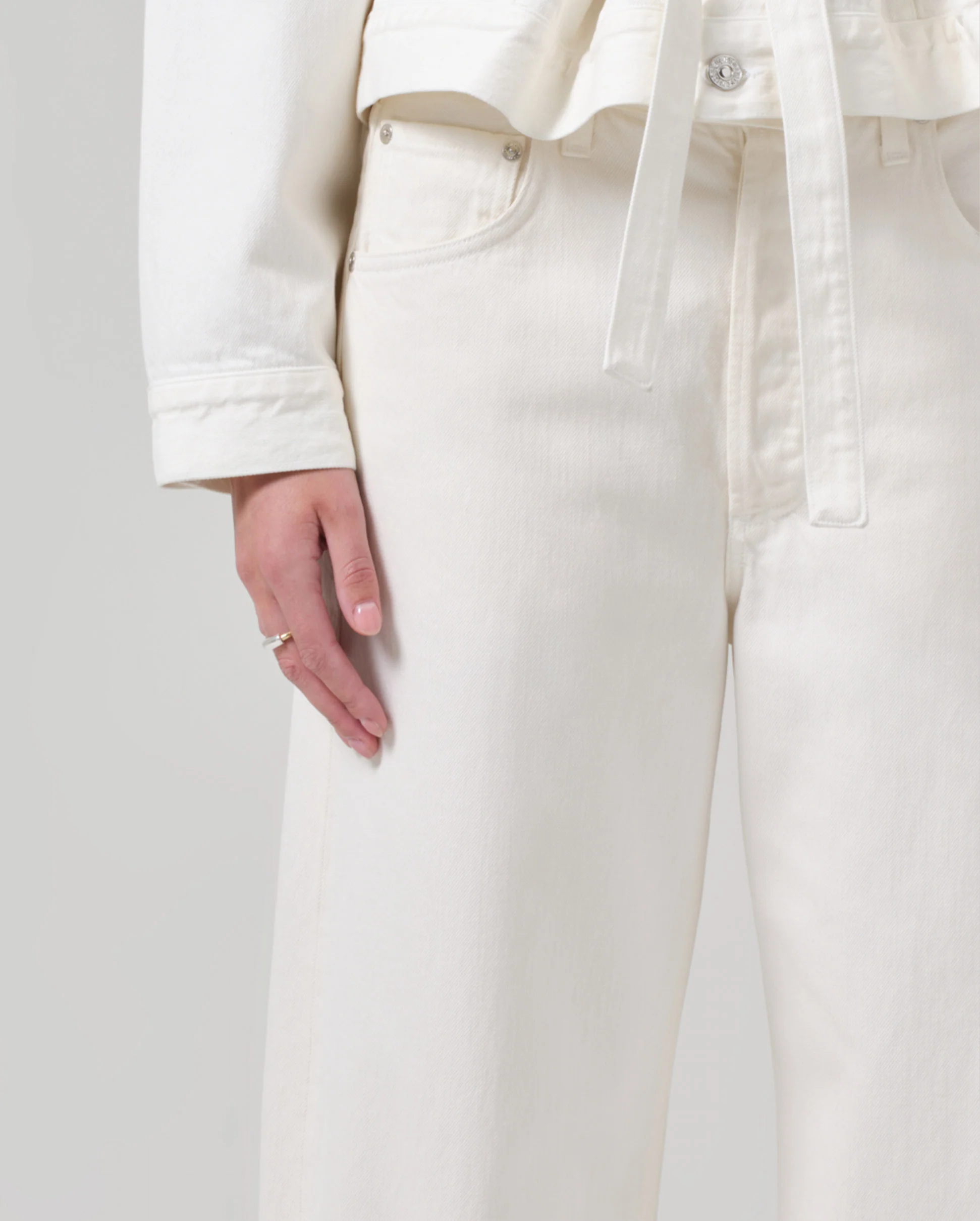 AYLA BAGGY CUFFED CROP / PASHMINA - Image 12