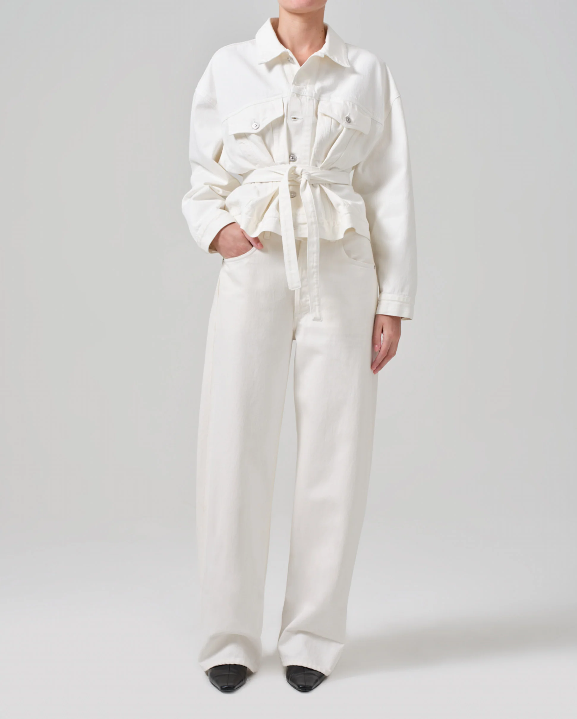 AYLA BAGGY CUFFED CROP / PASHMINA - Image 7