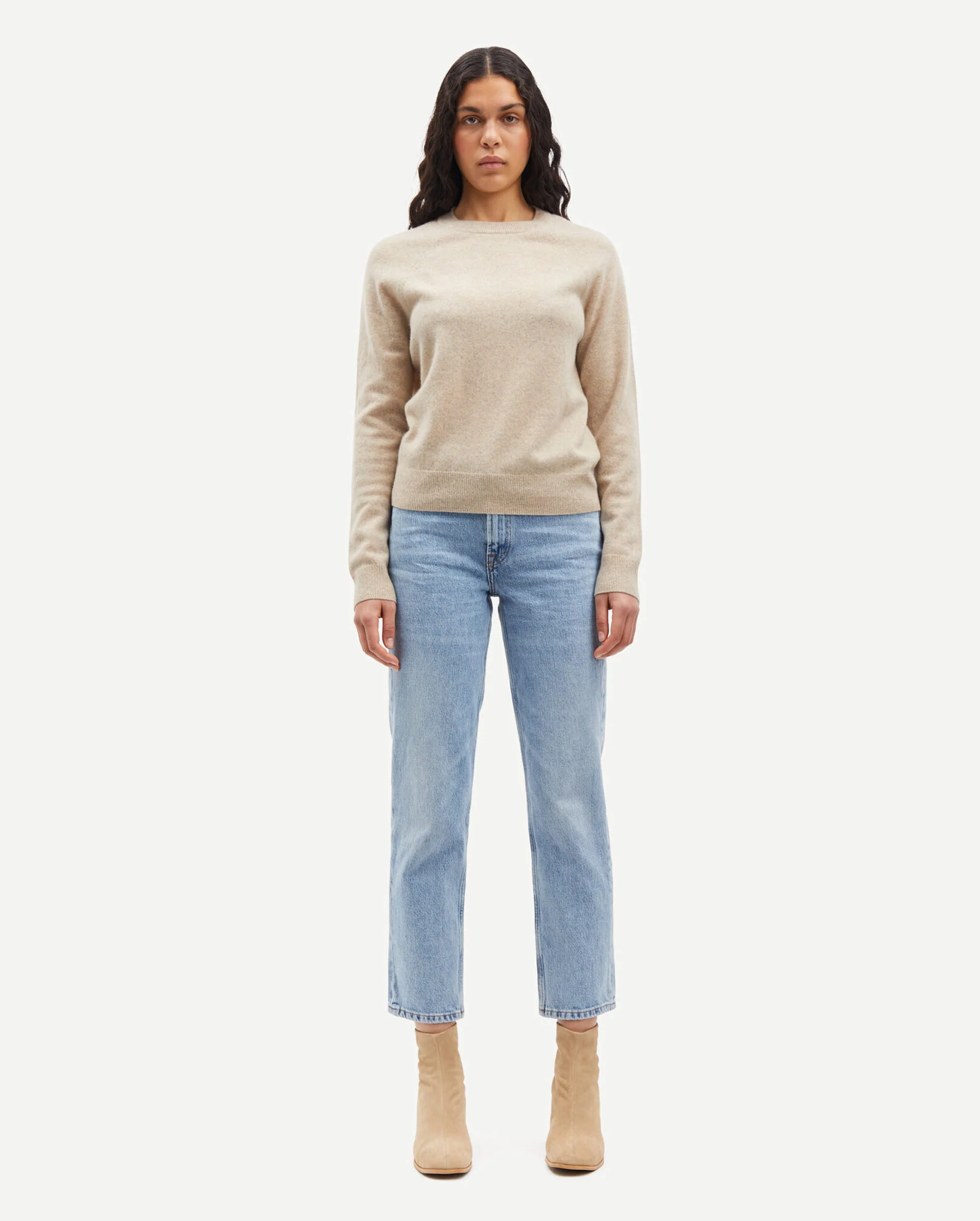 BOSTON O-NECK 6304 / CREAM MELANGE - Image 2