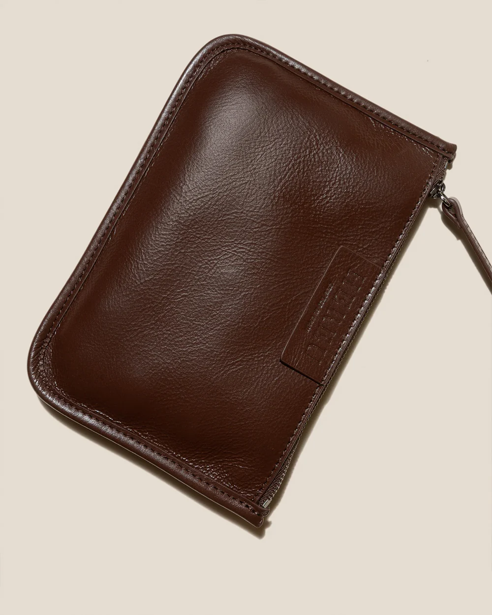 CALELLA DISTRESSED LEATHER TOTE BAG / DARK BROWN - Image 4
