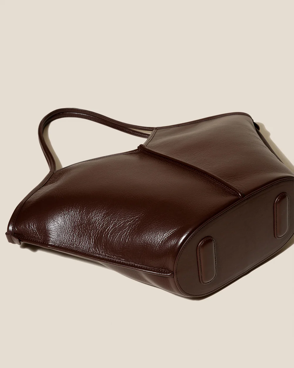 CALELLA DISTRESSED LEATHER TOTE BAG / DARK BROWN - Image 5