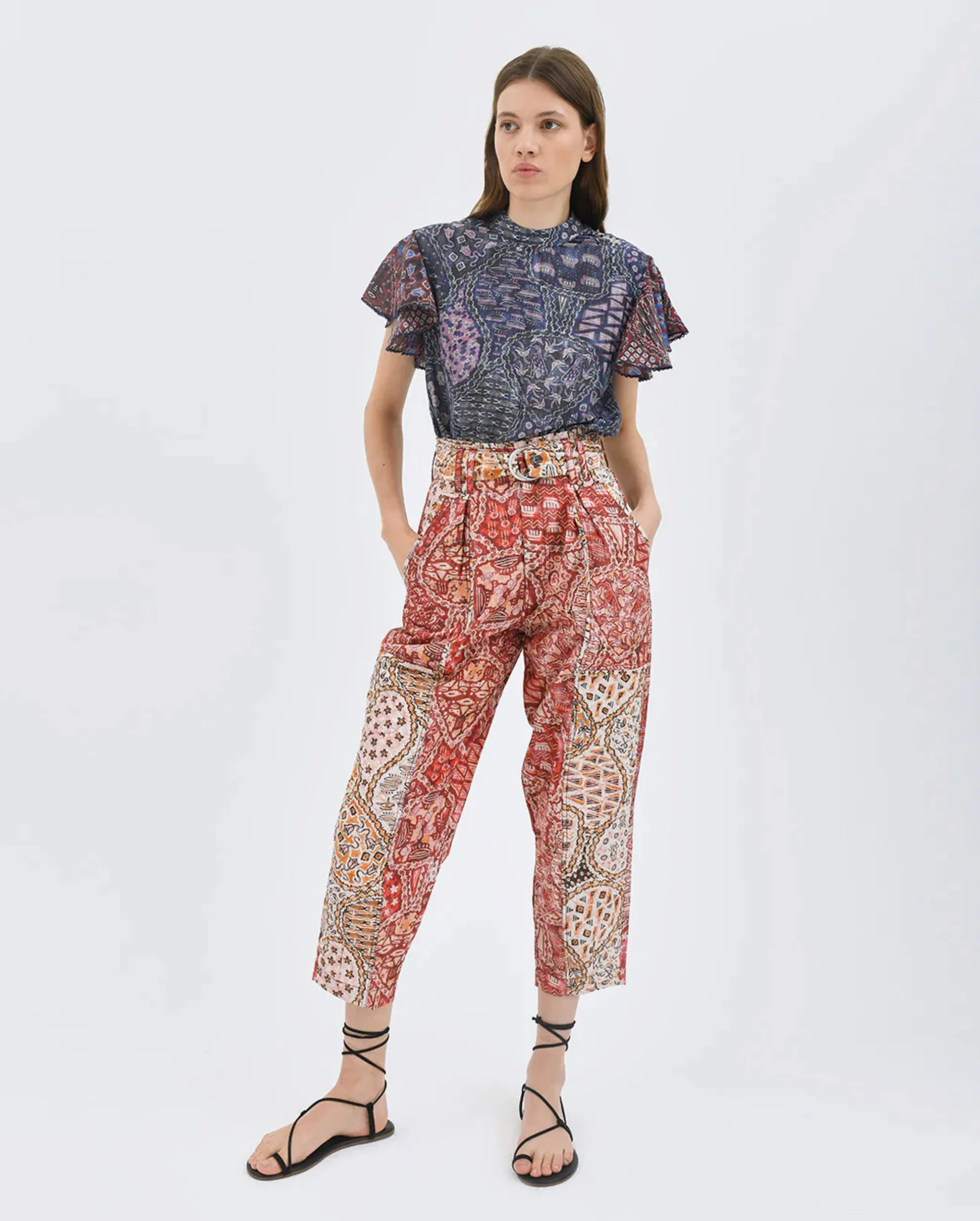 CIJI ORGANIC COTTON PANTS / CAIRO RED - Image 2