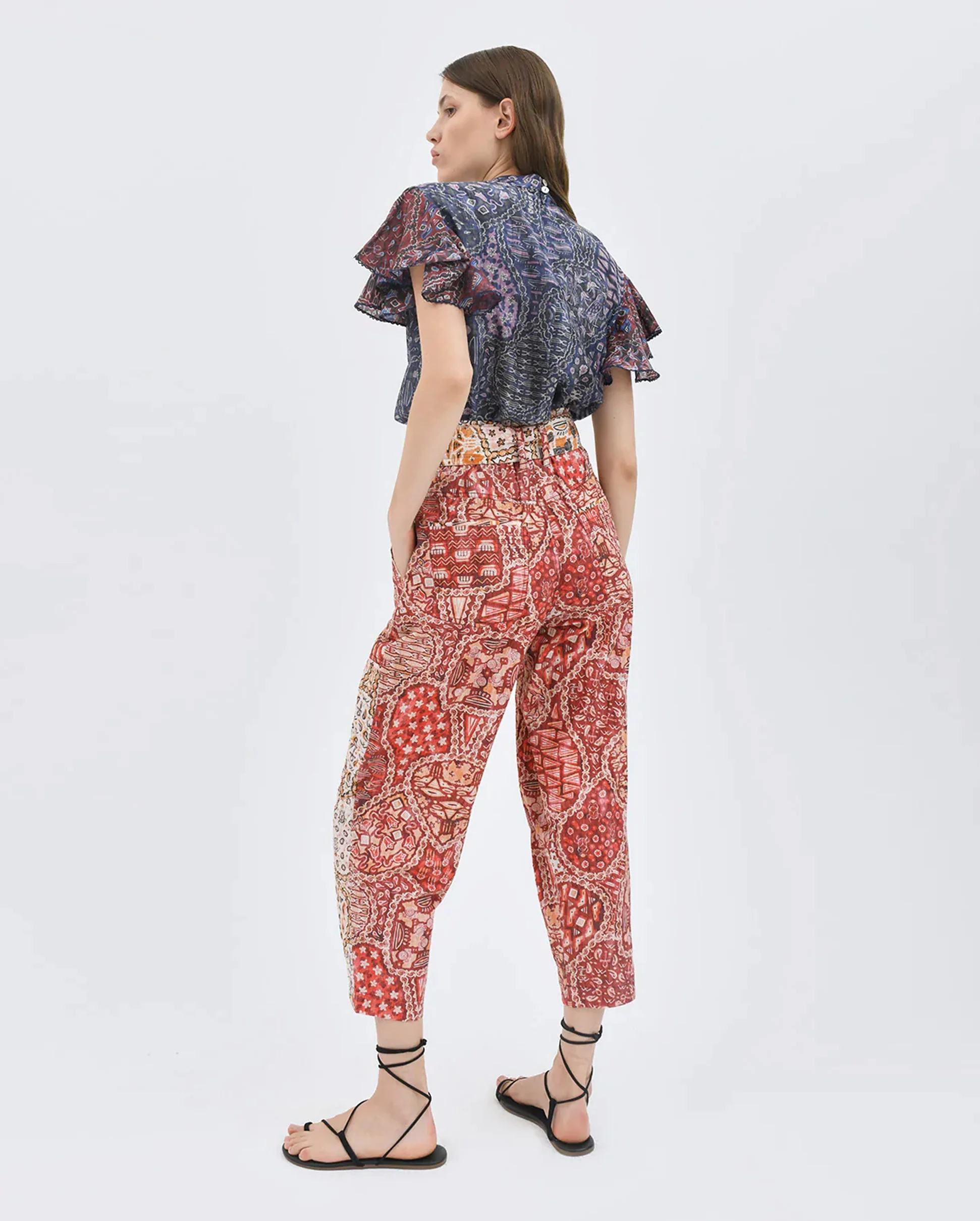 CIJI ORGANIC COTTON PANTS / CAIRO RED - Image 3