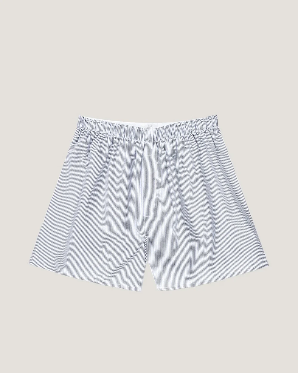 CLASSIC BOXER SHORT / WHITE/NAVY/LIGHT BLUE PINSTRIPE