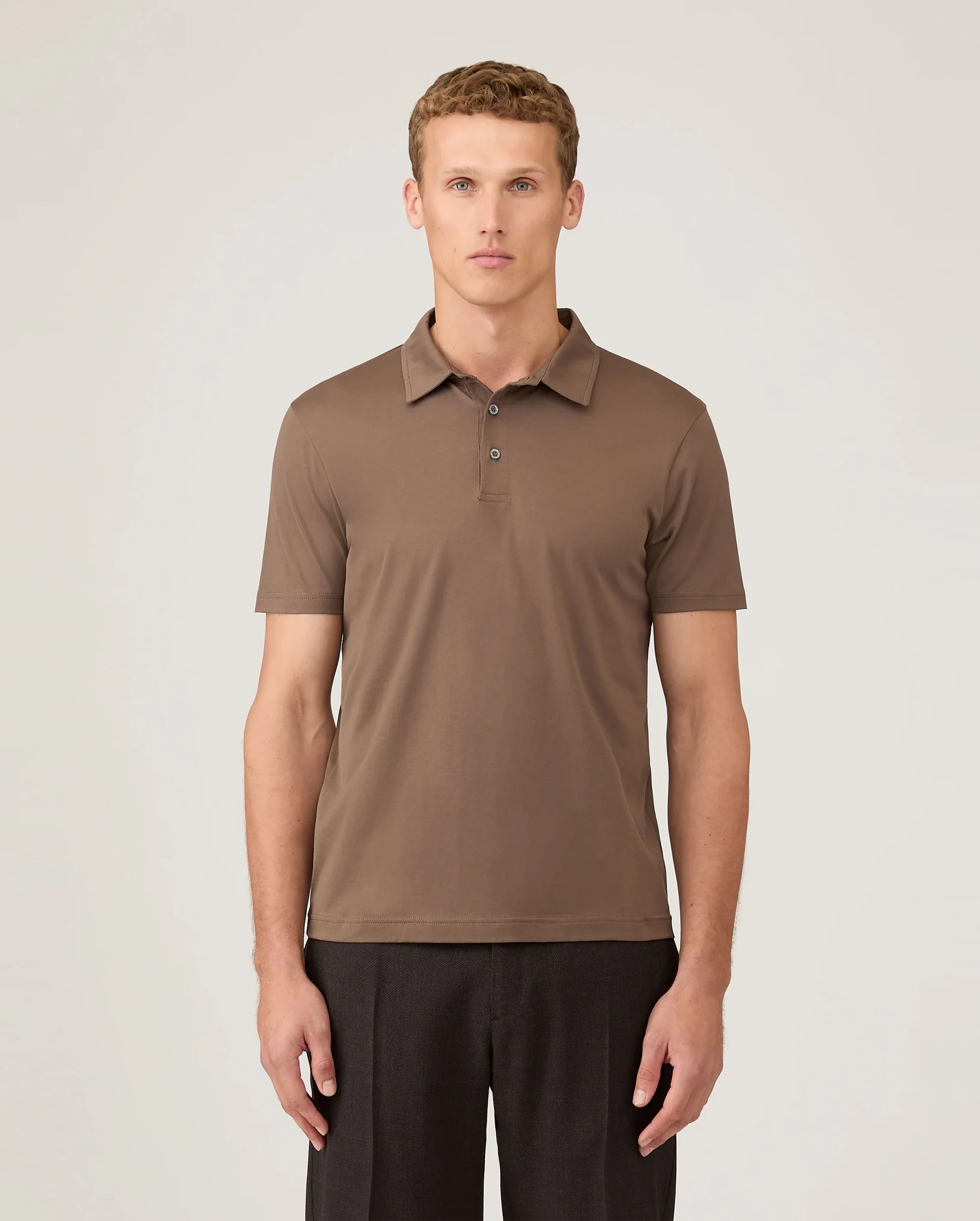 CLASSIC JERSEY POLO SHIRT / BARK