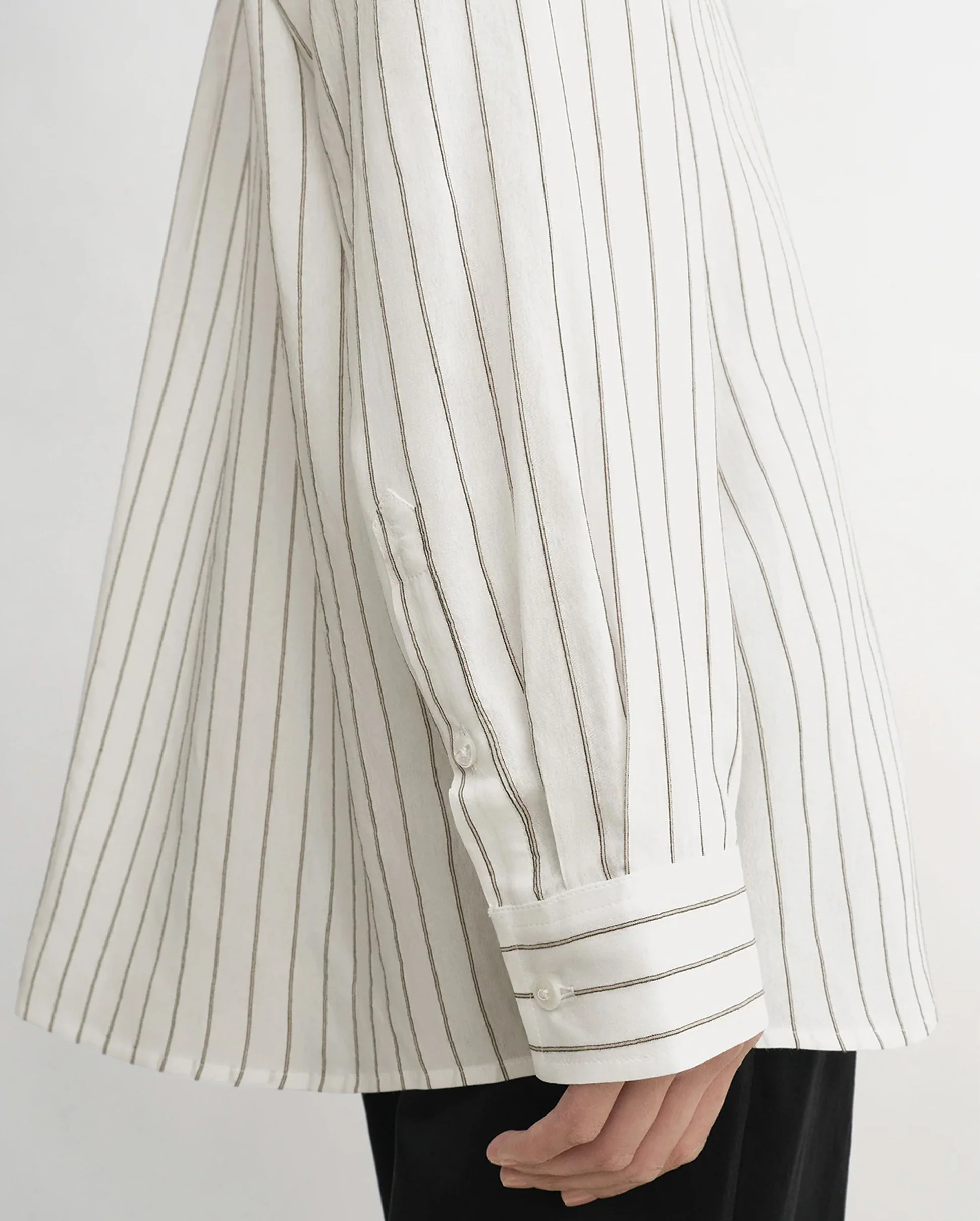 CLASSIC STRIPE SHIRT / WHITE OYSTER STRIPE - Image 3