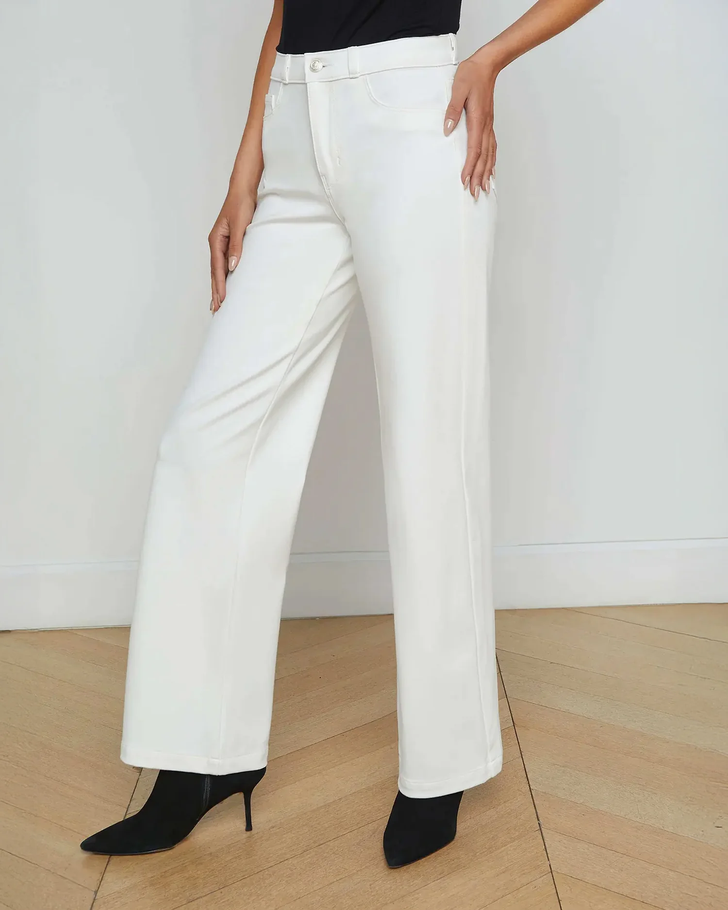 CLAYTON WIDE LEG PANTS / IVORY - Image 3
