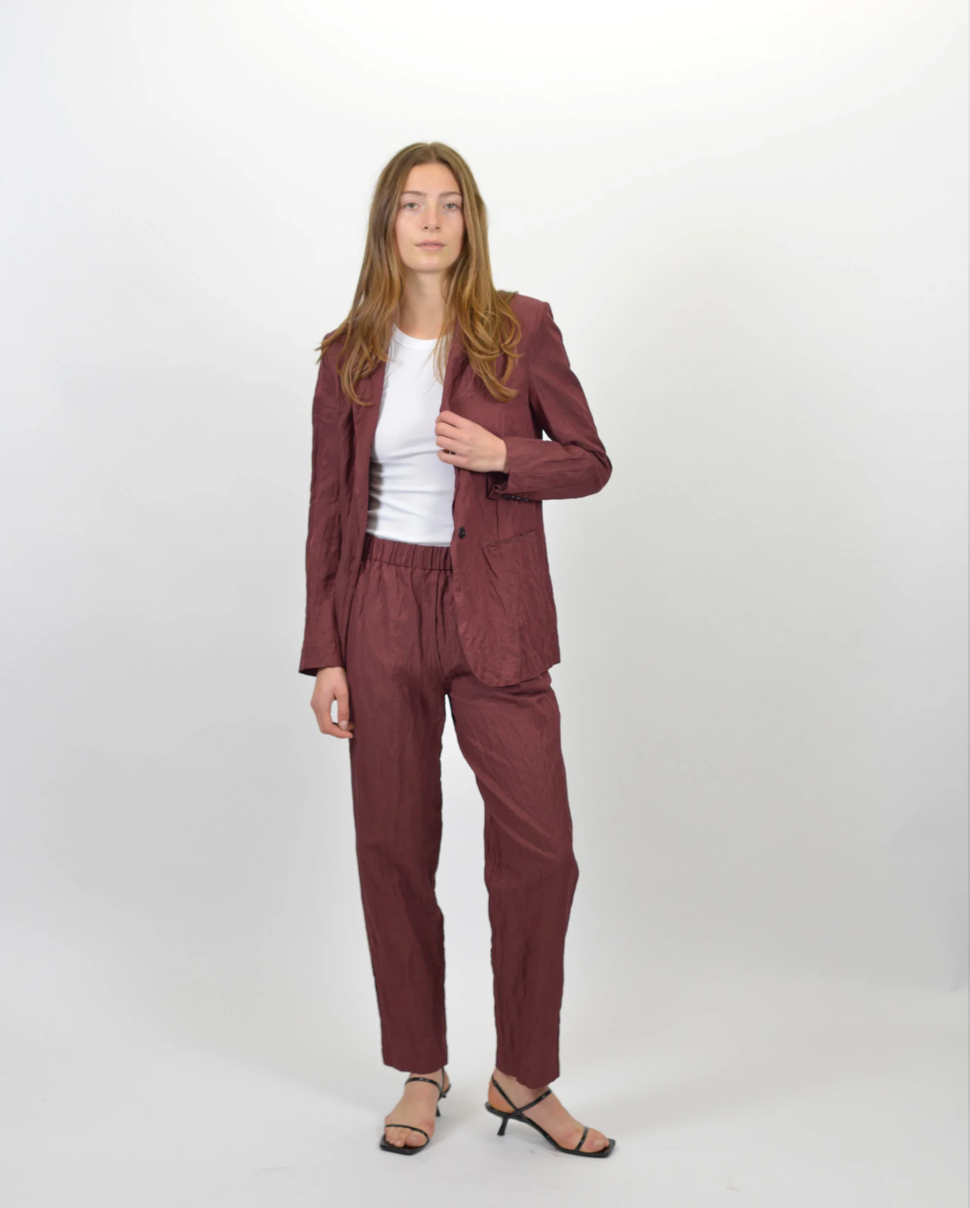 CONTEMPORARY CRINKLED COTTON JACKET / CACAO - Image 6
