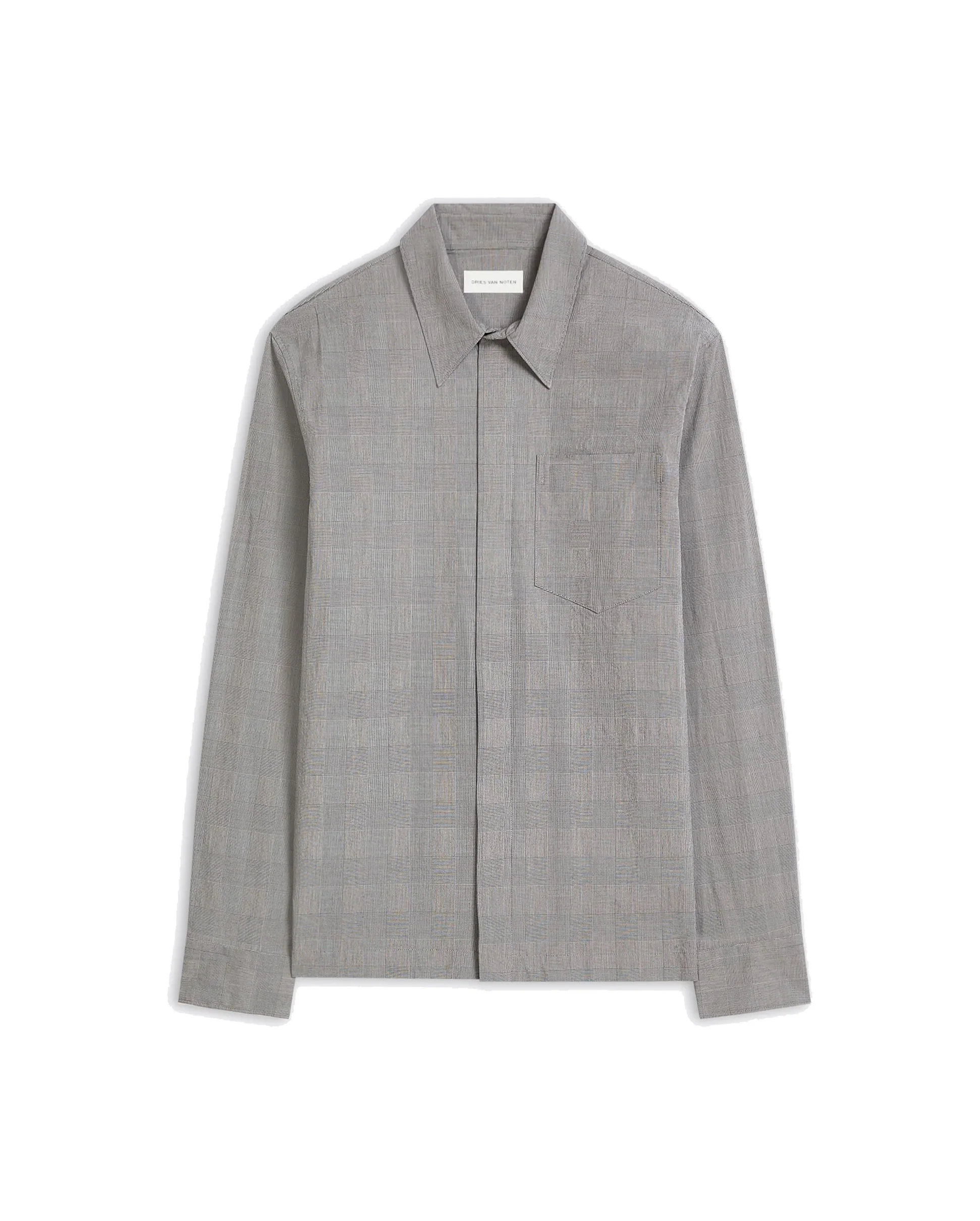 COTTON ZIP SHIRT 1465 / GREY