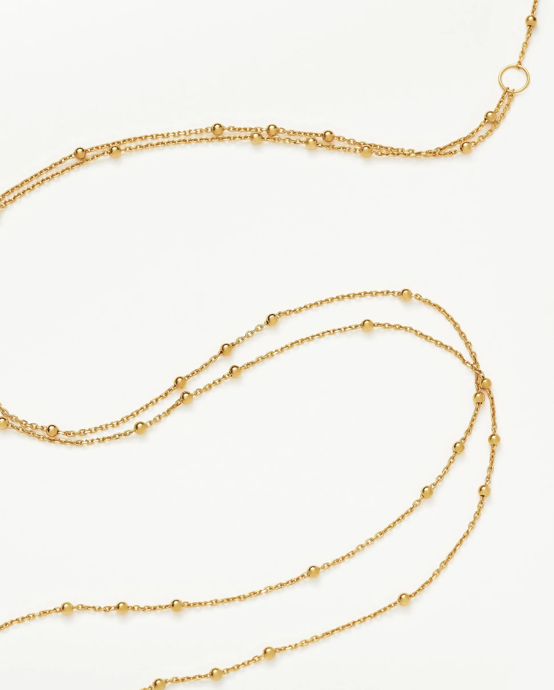 DOUBLE CHAIN NECKLACE / GOLD - Image 4