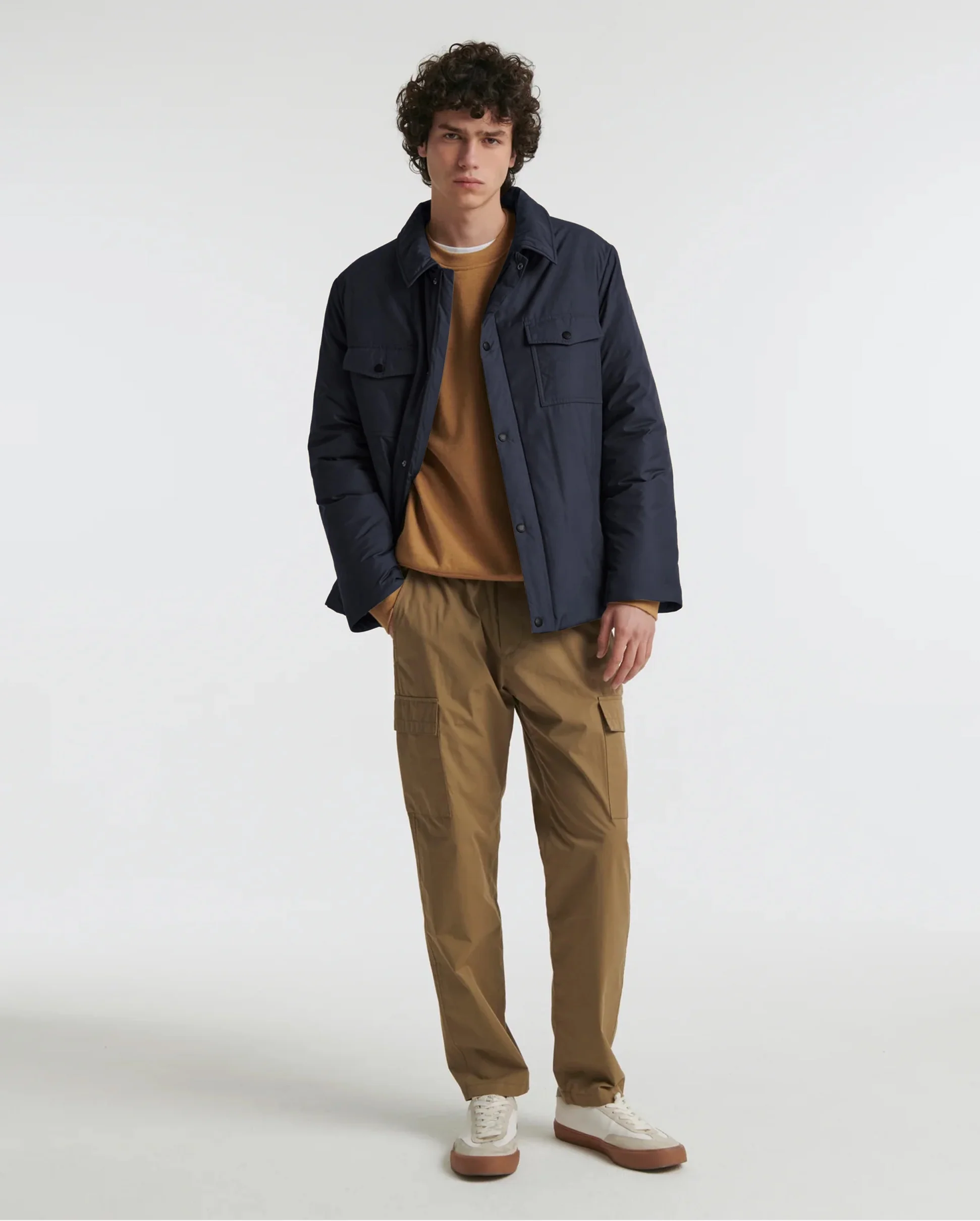DOWN OVERSHIRT JACKET 77CM / NIGHT - Image 2
