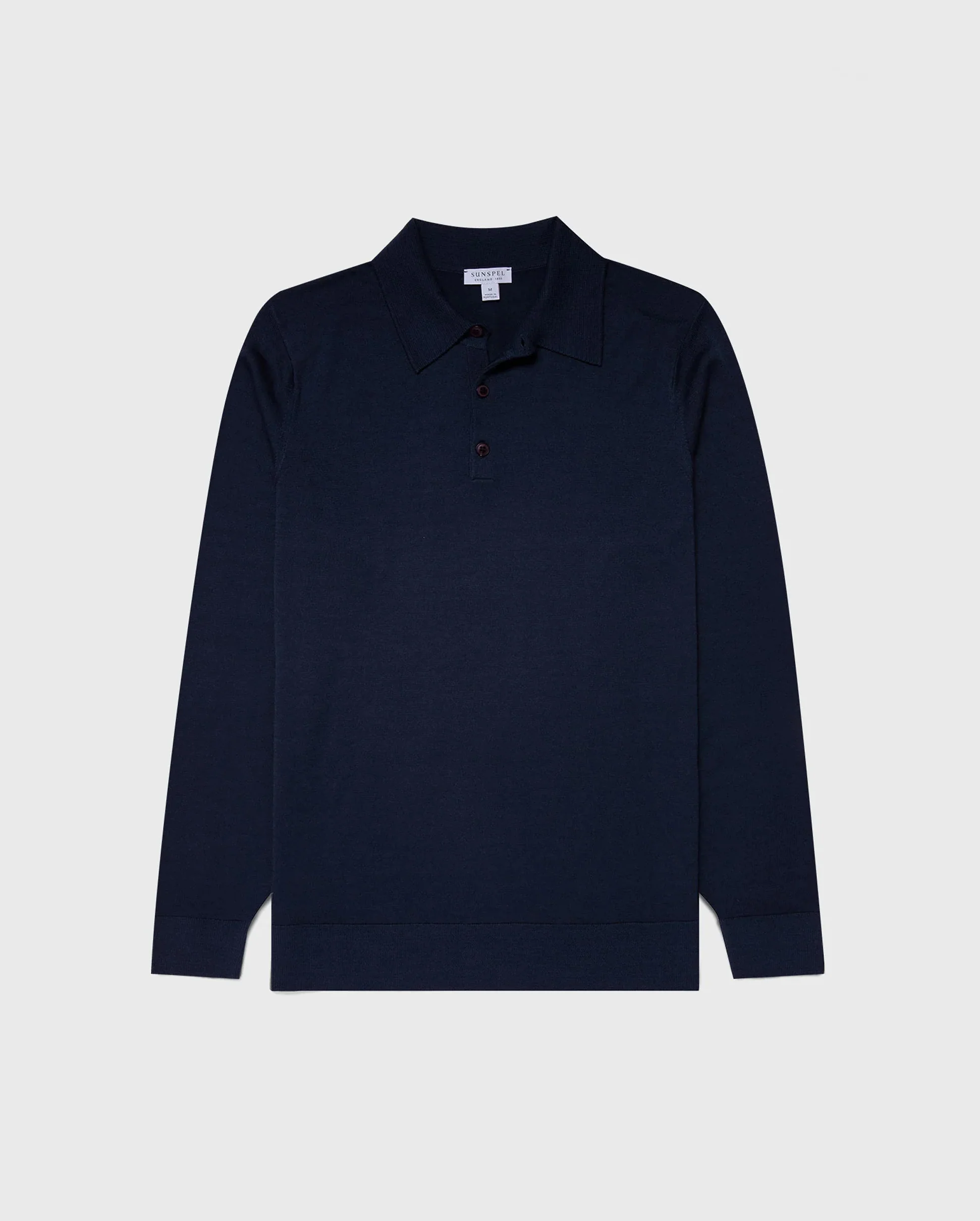EXTRA FINE MERINO POLO SHIRT / LIGHT NAVY - Image 6