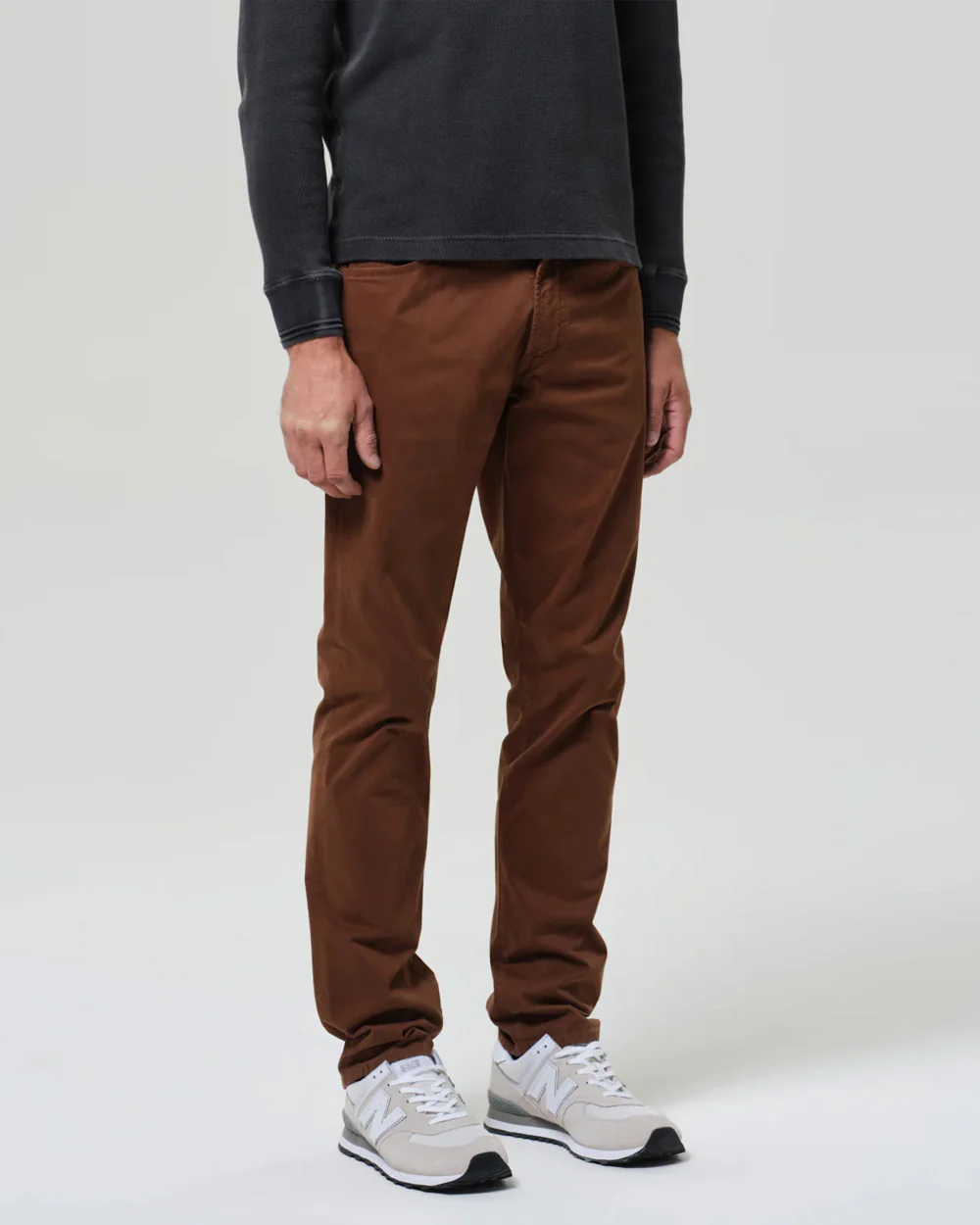 GAGE CLASSIC STRAIGHT FIT CASHMERE TOUCH SATEEN / COGNAC