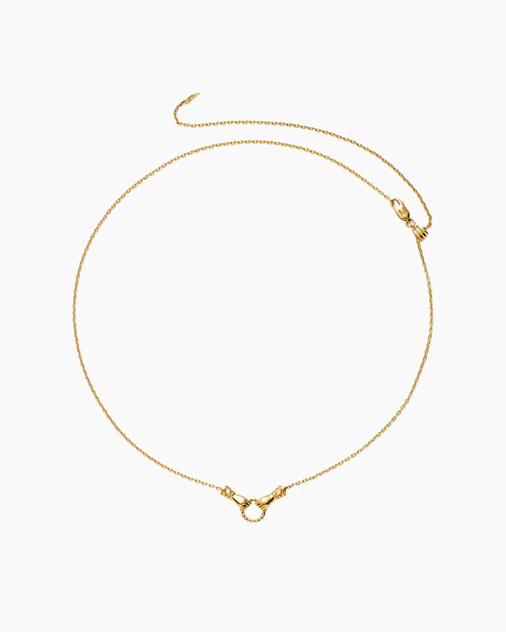 HARRIS REED IN GOOD HANDS MINI PENDANT SLIDER NECKLACE / GOLD
