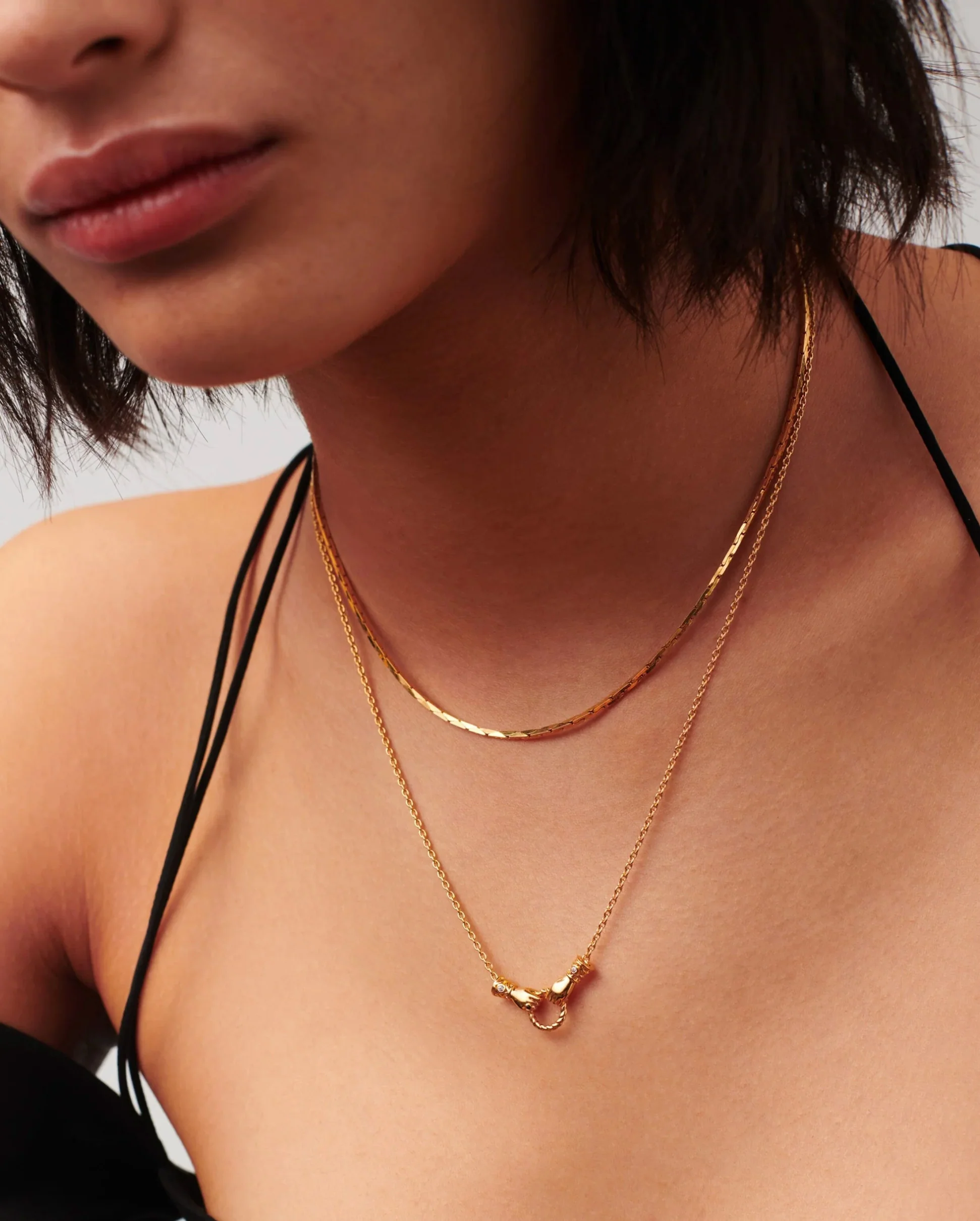 HARRIS REED IN GOOD HANDS MINI PENDANT SLIDER NECKLACE / GOLD - Image 3