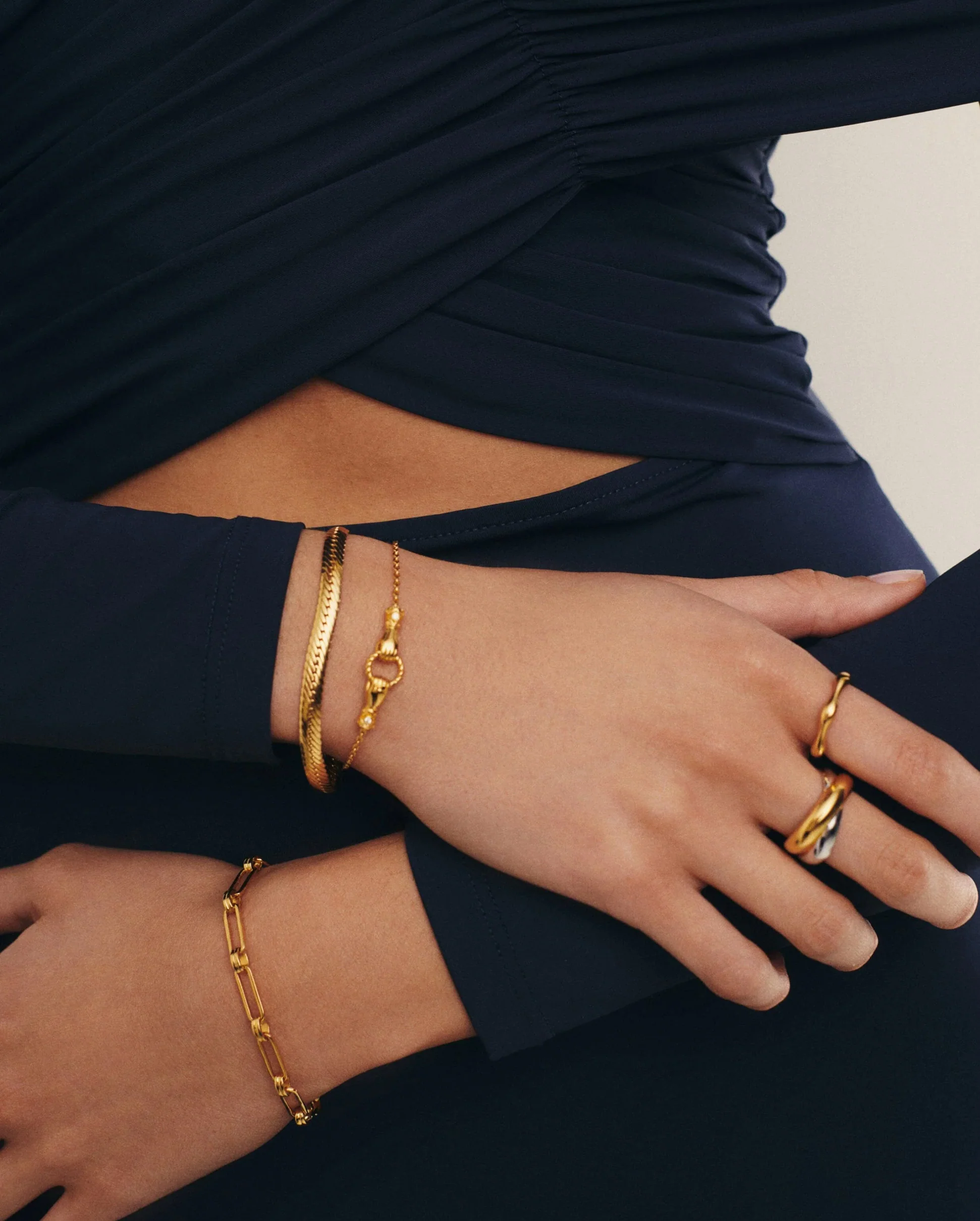 HARRIS REED IN GOOD HANDS SLIDER BRACELET / GOLD - Image 2