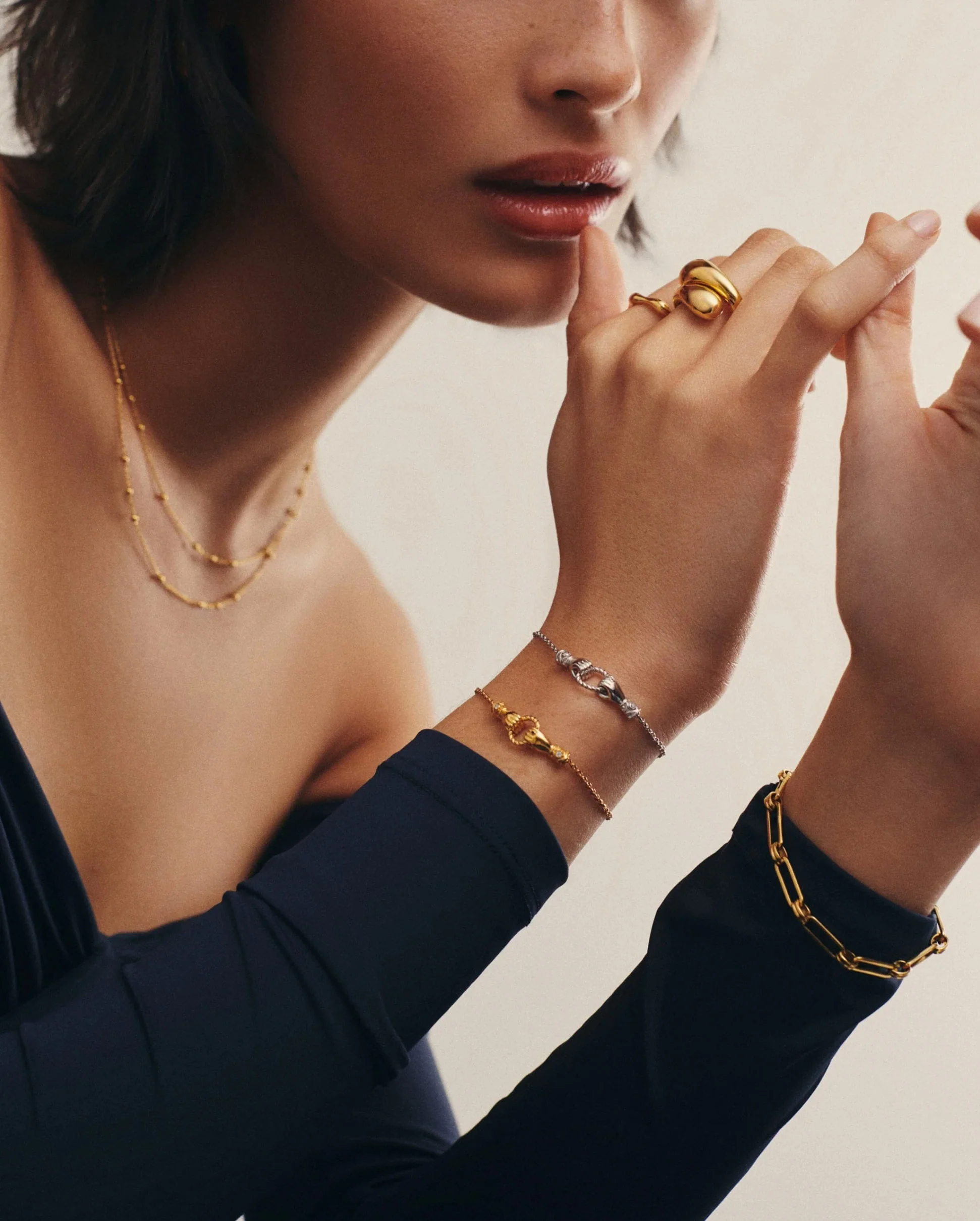 HARRIS REED IN GOOD HANDS SLIDER BRACELET / GOLD - Image 3