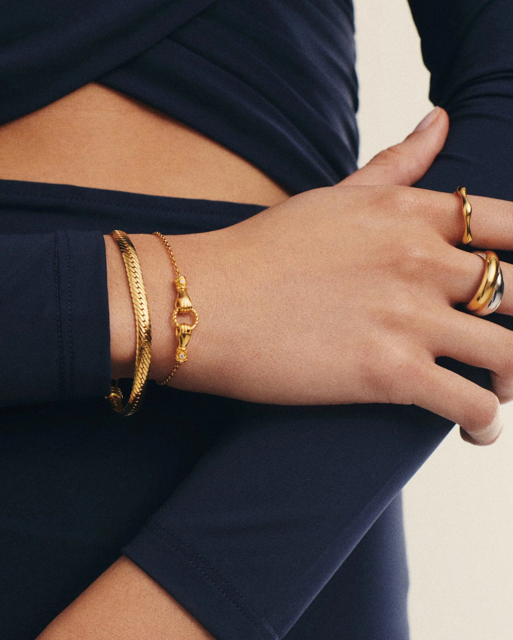 HARRIS REED IN GOOD HANDS SLIDER BRACELET / GOLD - Image 6