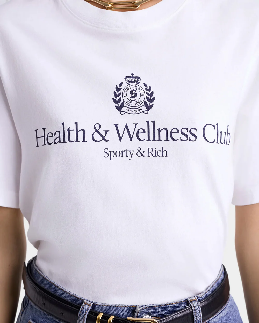H&W CREST TSHIRT / WHITE/NAVY - Image 2