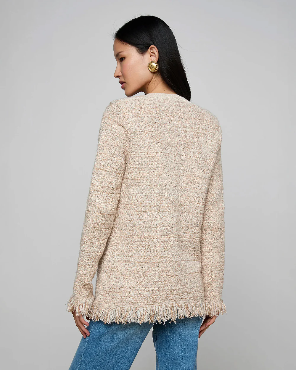 KASTORIA FRINGE CARDIGAN / NATURAL BOUCLE - Image 4