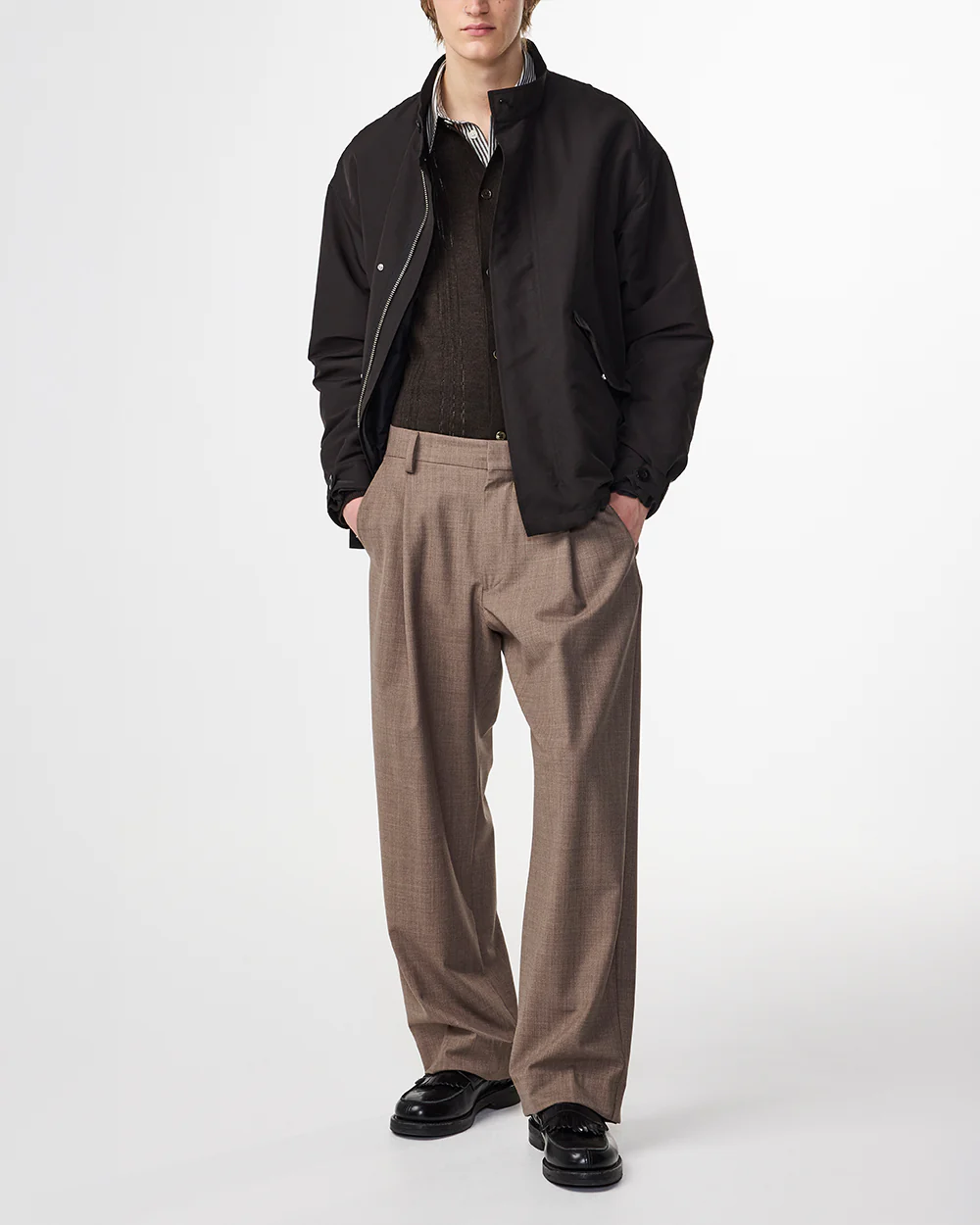 KAY TROUSER 1088 / KHAKI MELANGE - Image 3