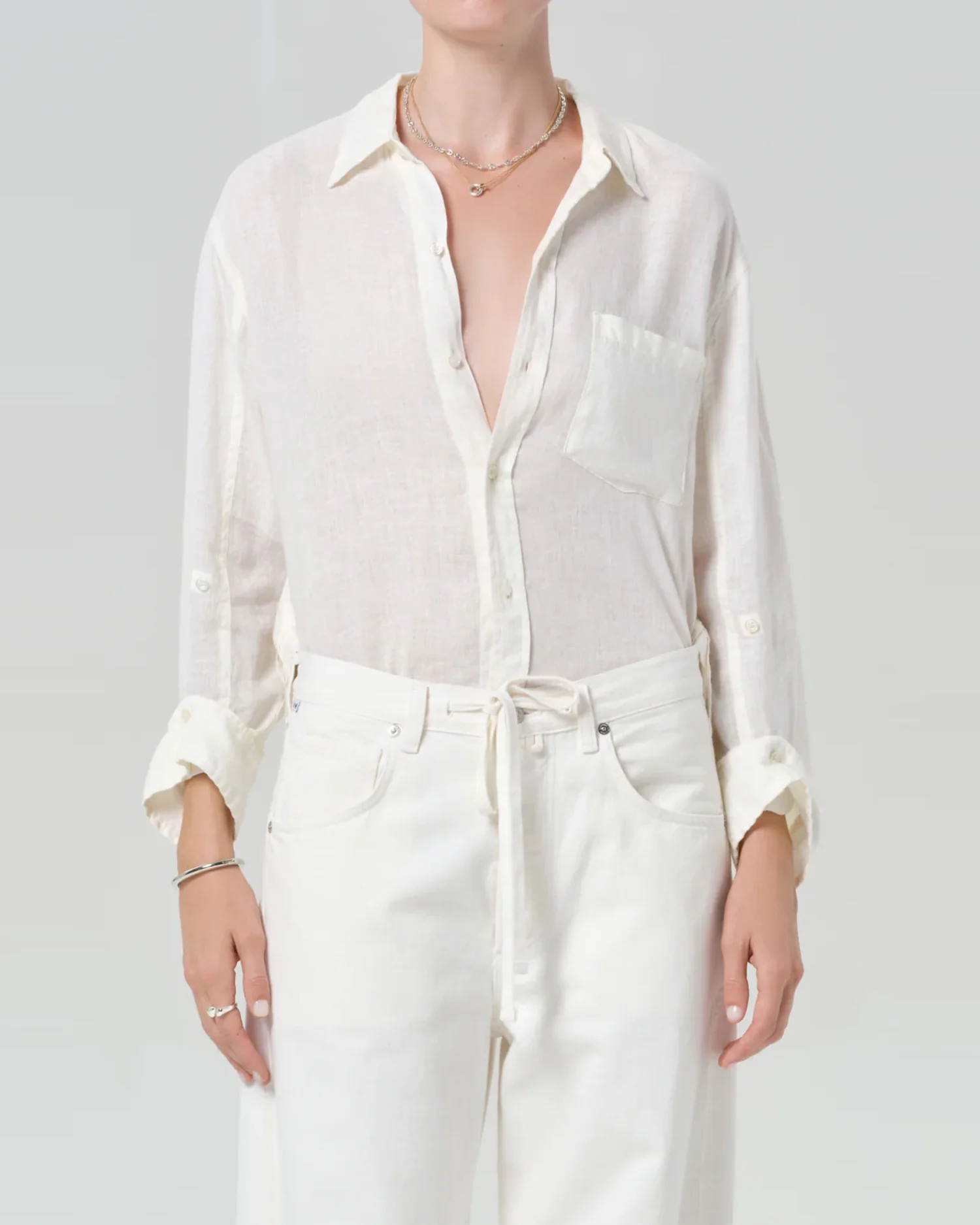 KAYLA SHRUNKEN SHIRT / VANILLA