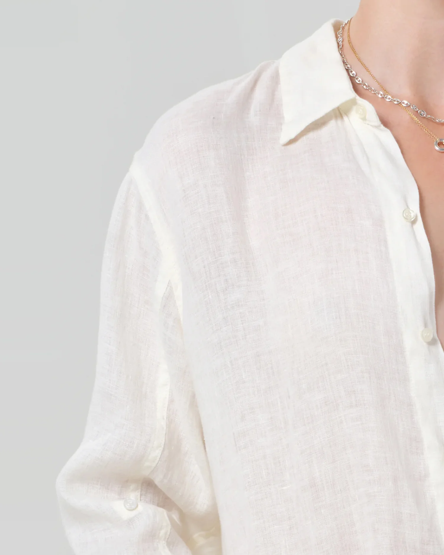 KAYLA SHRUNKEN SHIRT / VANILLA - Image 4