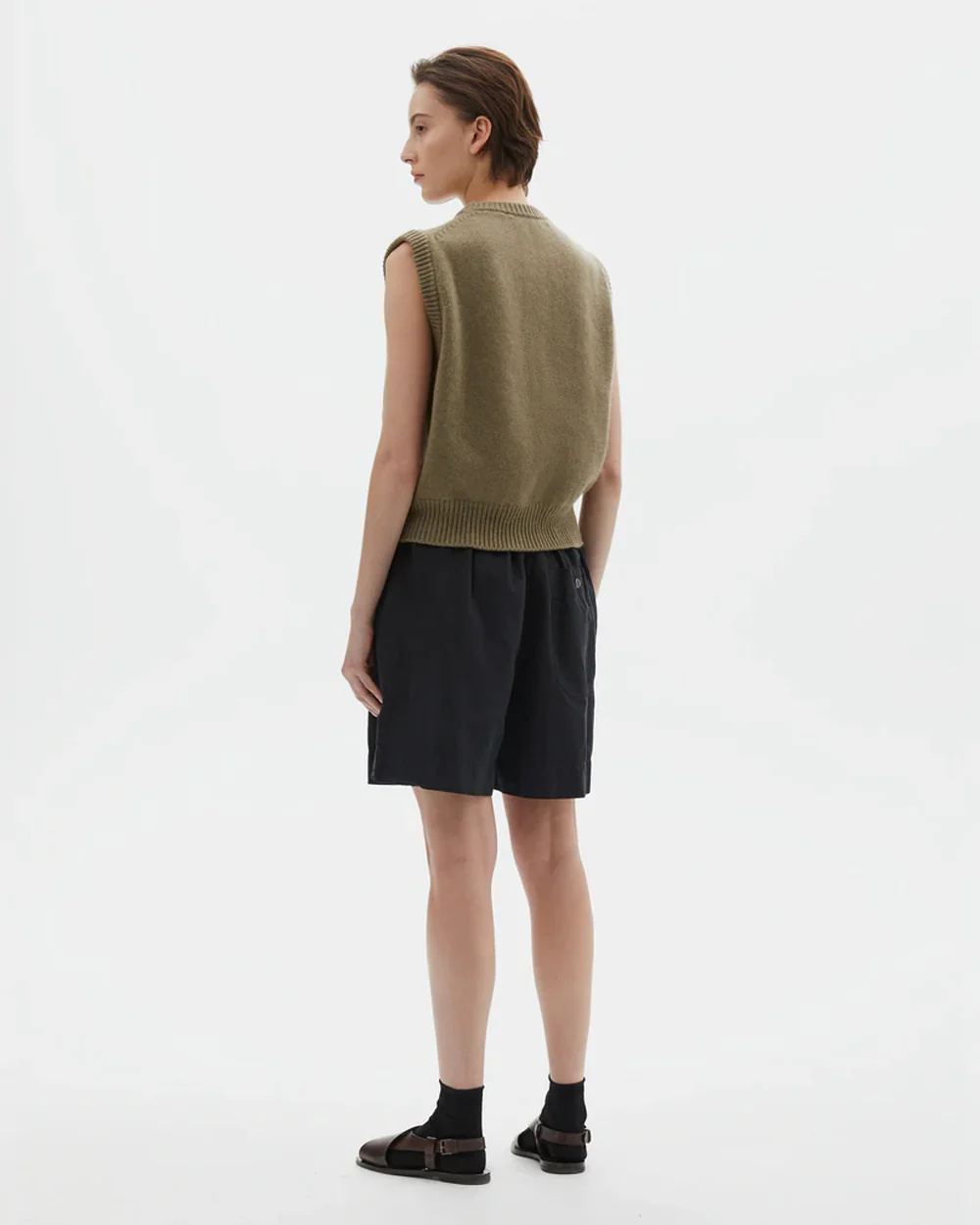 KNITTED GILET / LICHEN - Image 3