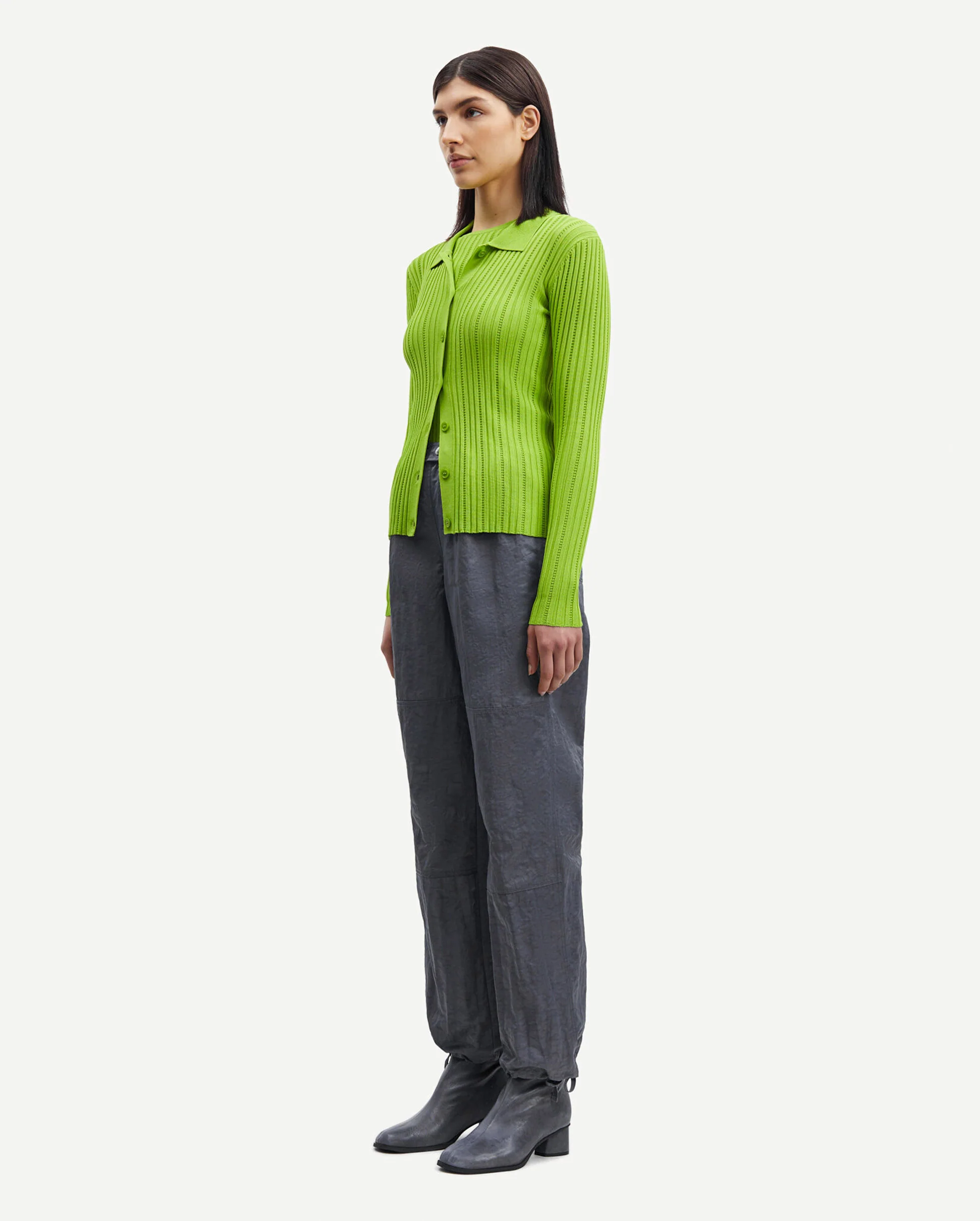 LEA CARDIGAN 15025 / MACAW GREEN - Image 3