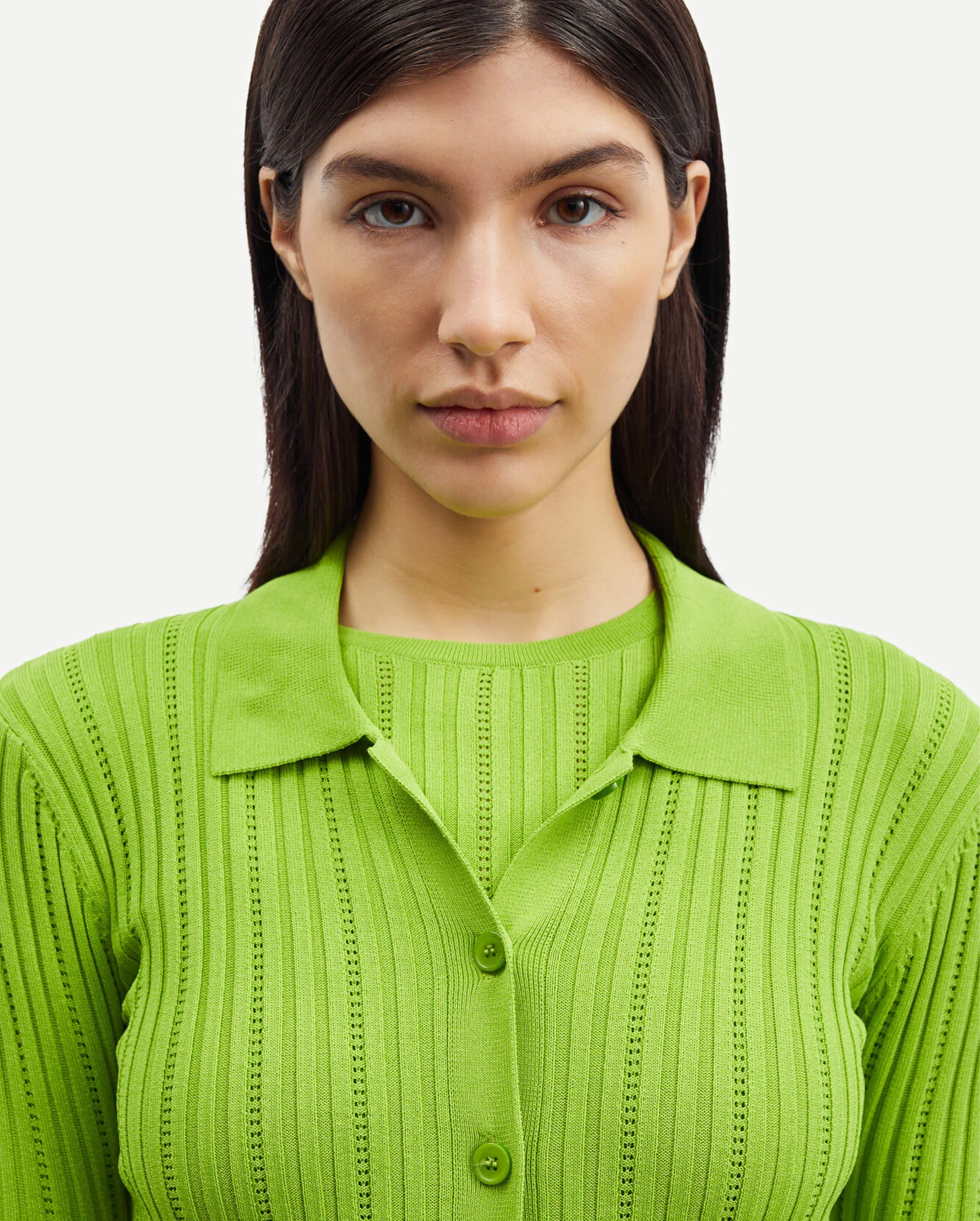 LEA CARDIGAN 15025 / MACAW GREEN - Image 5