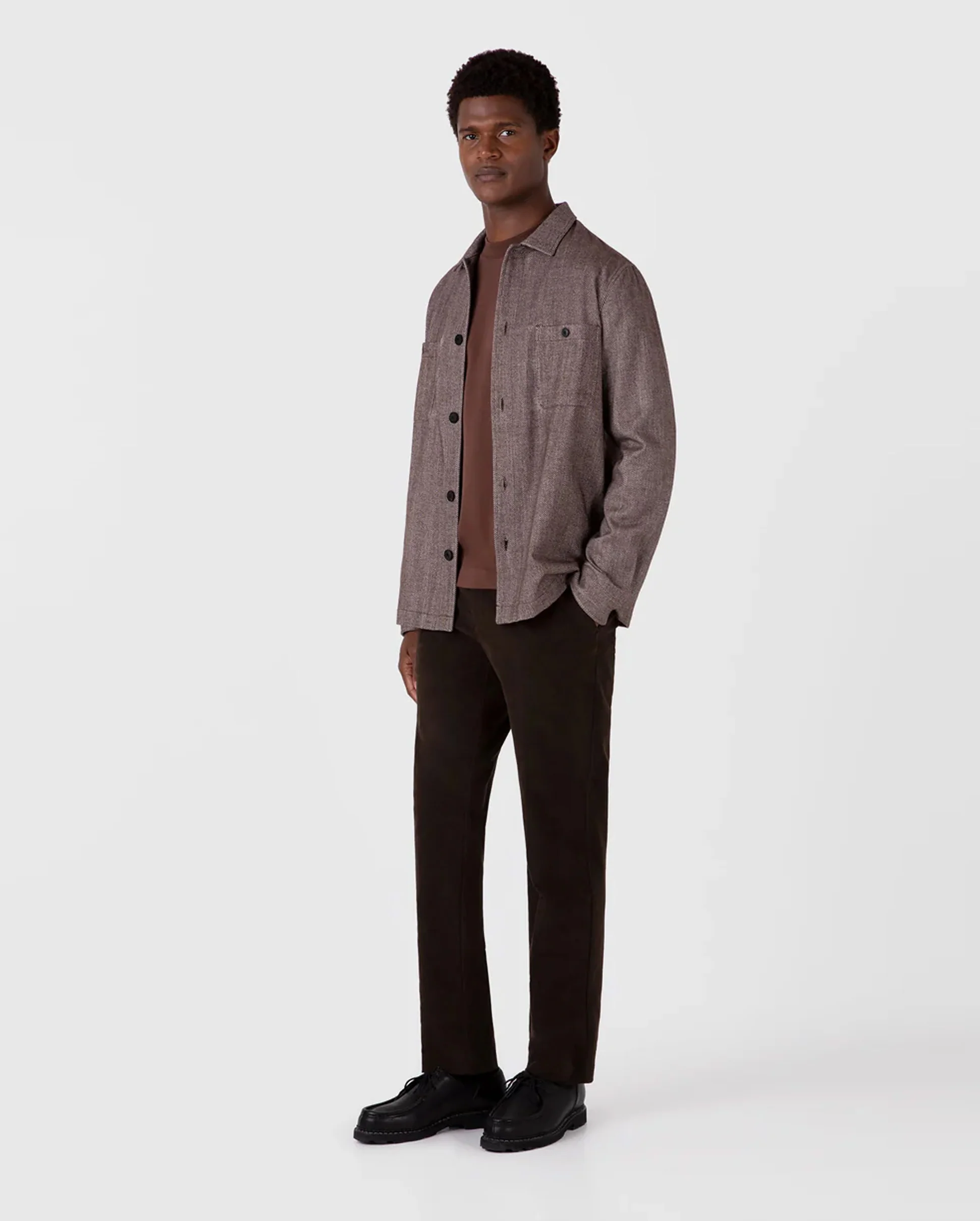 L/S HEAVY WEIGHT T-SHIRT / COCOA BROWN - Image 2