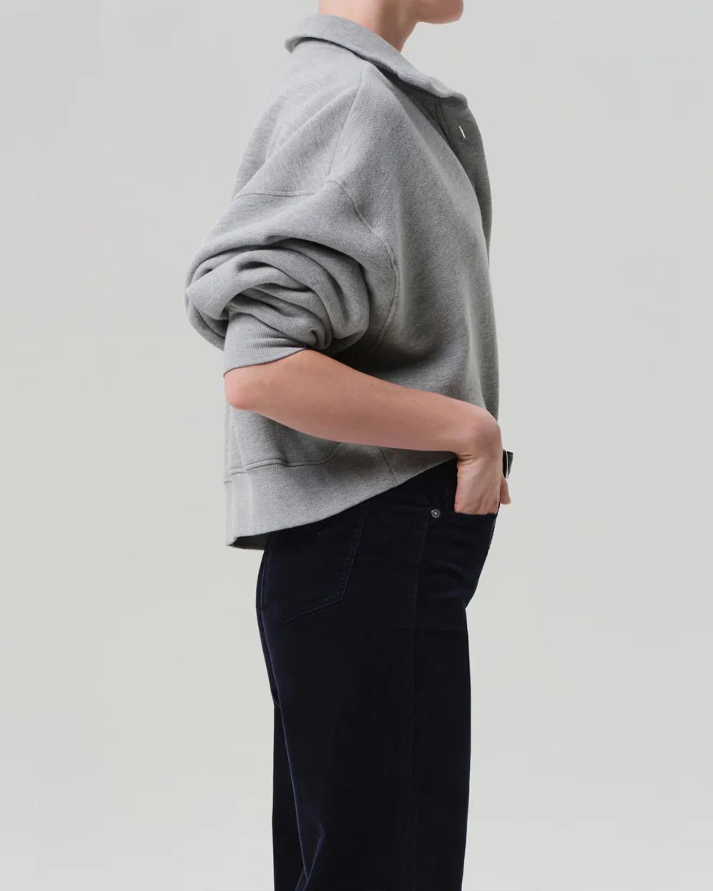 MIRELLE FUNNEL NECK / HEATHER GREY - Image 3
