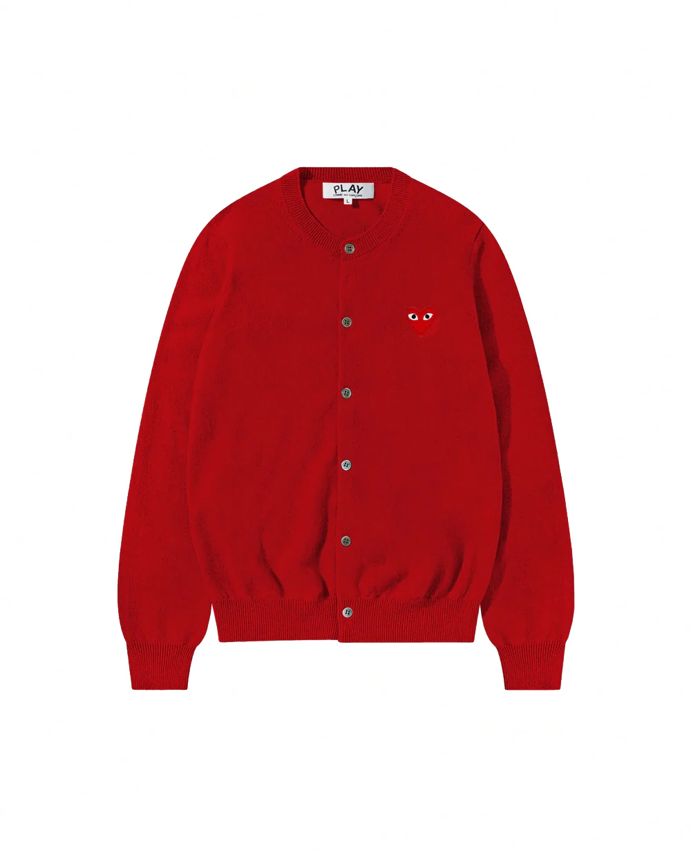 N007 WOMENS RED HEART CARDIGAN / RED
