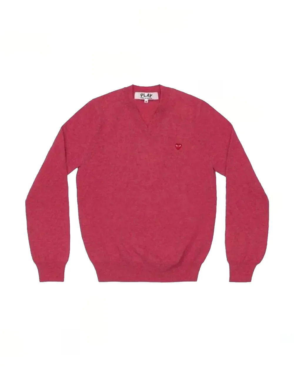 N078 UNISEX MINI RED HEART V-NECK / PINK