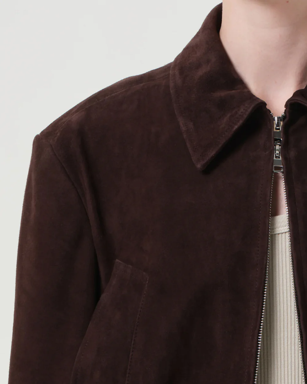 NAHLA CROPPED SUEDE JACKET / ROOT - Image 5
