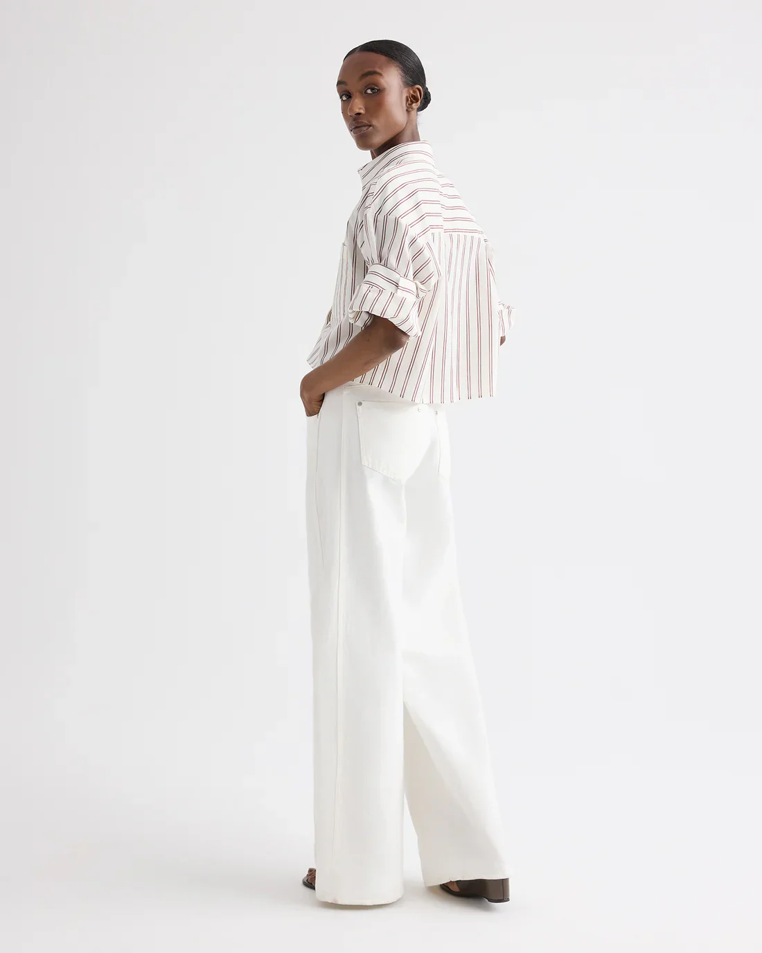 NEXT EX SHIRT / WHITE / WINE - Image 5