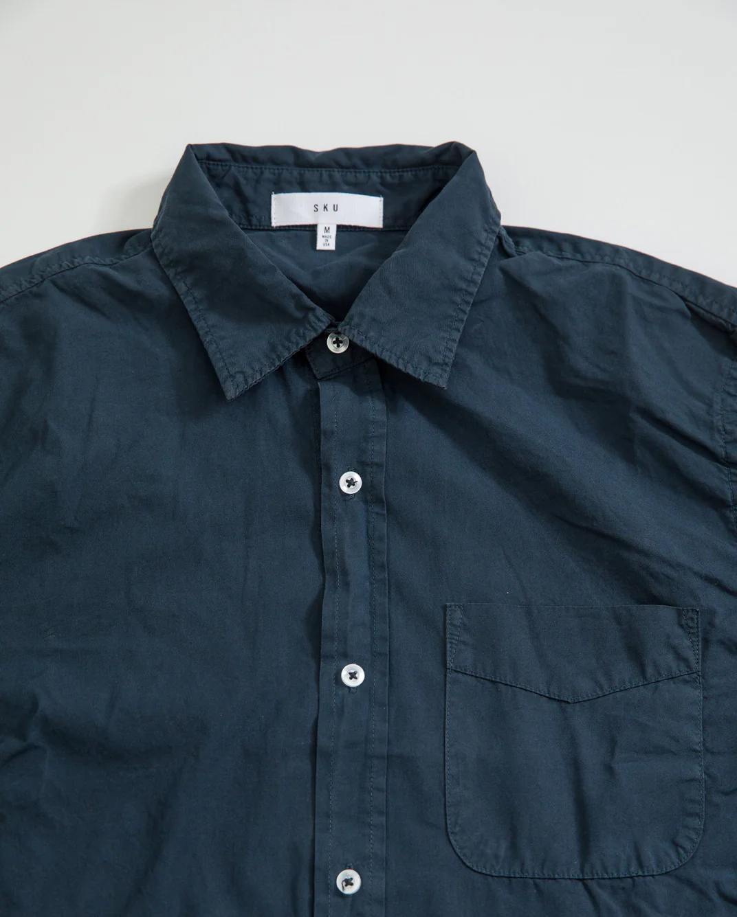 POPLIN STANDARD SHIRT / NAVY - Image 4