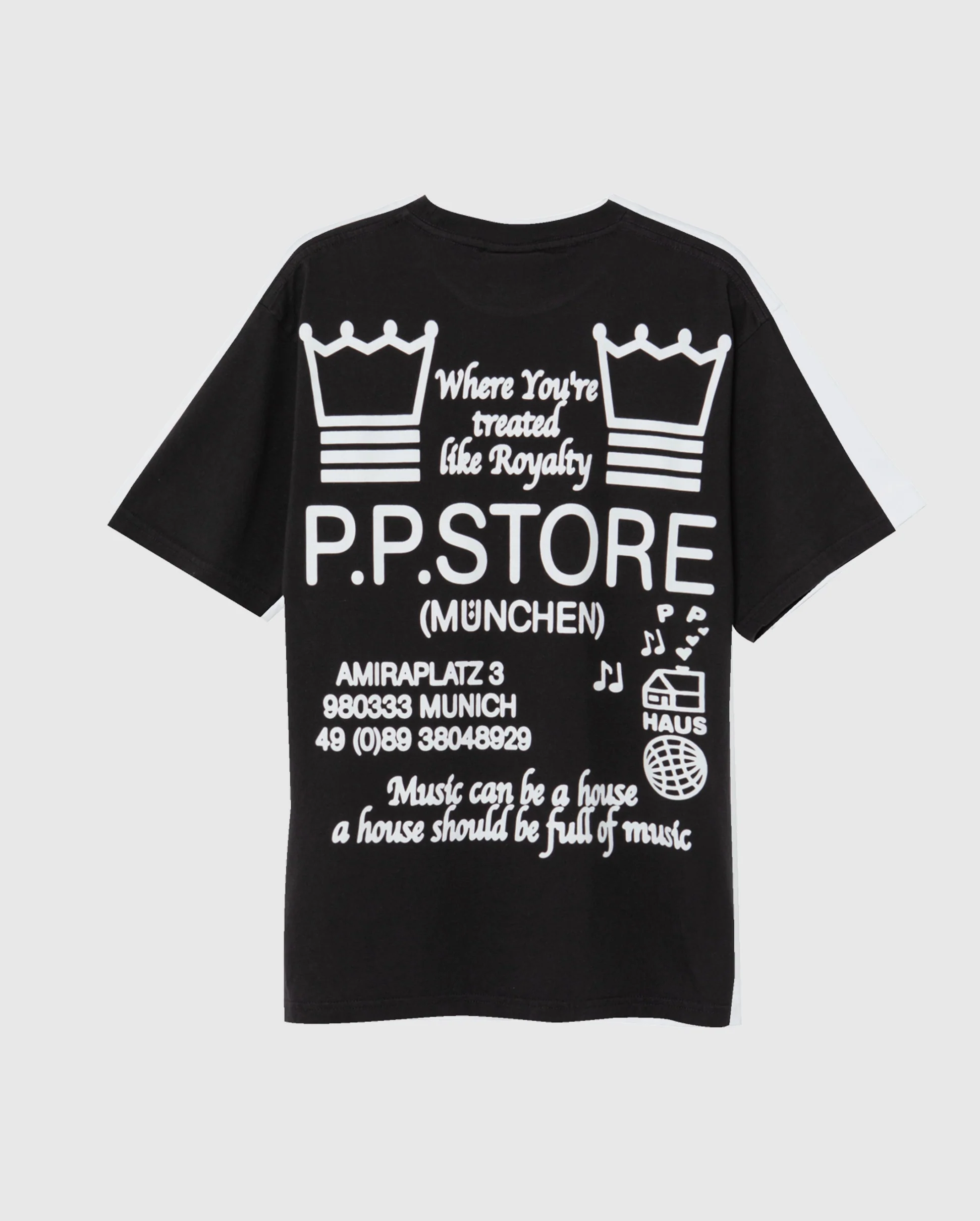 PP SHOP SOUVENIR T-SHIRT / BLACK