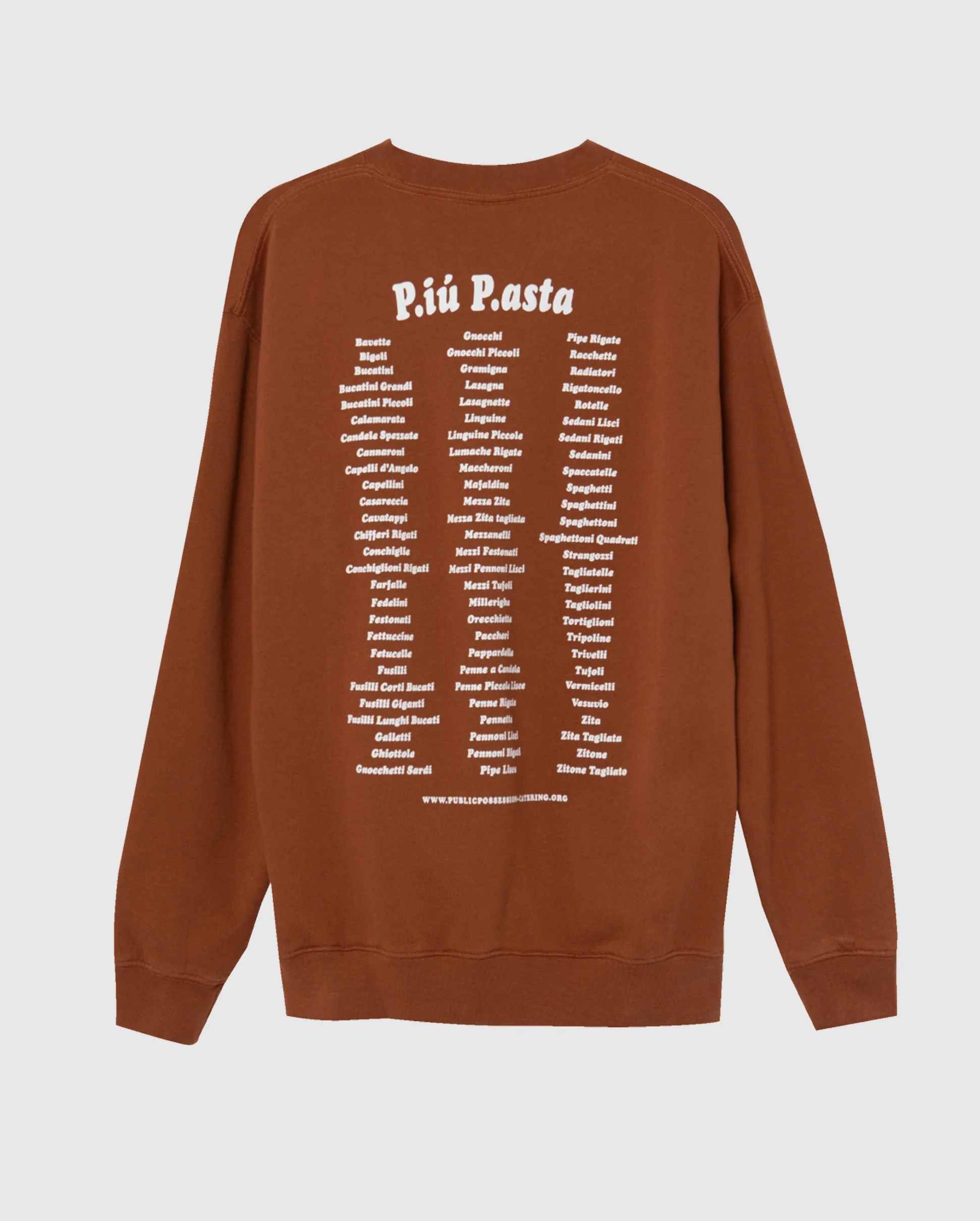 P.PIU PASTA CREWNECK / DACHSHUND BROWN