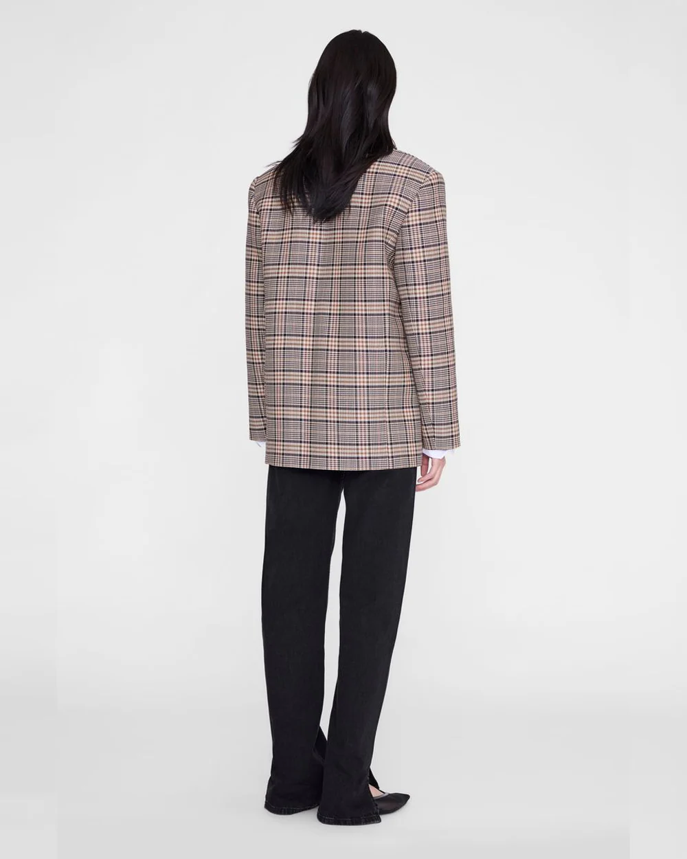 QUINN BLAZER / BEIGE AND NAVY CHECKS - Image 2