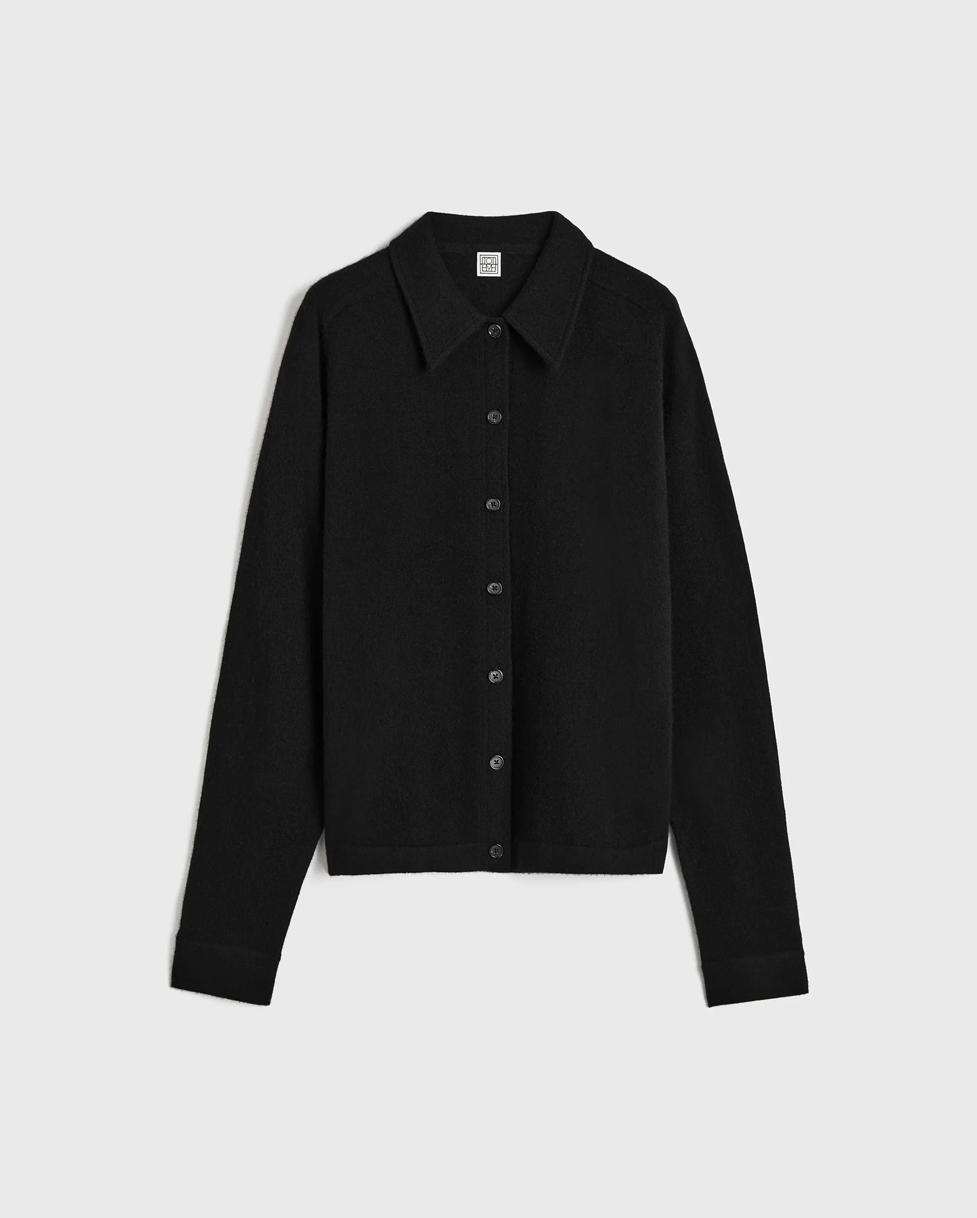 RAGLAN-SLEEVE CASHMERE SHIRT / BLACK - Image 5