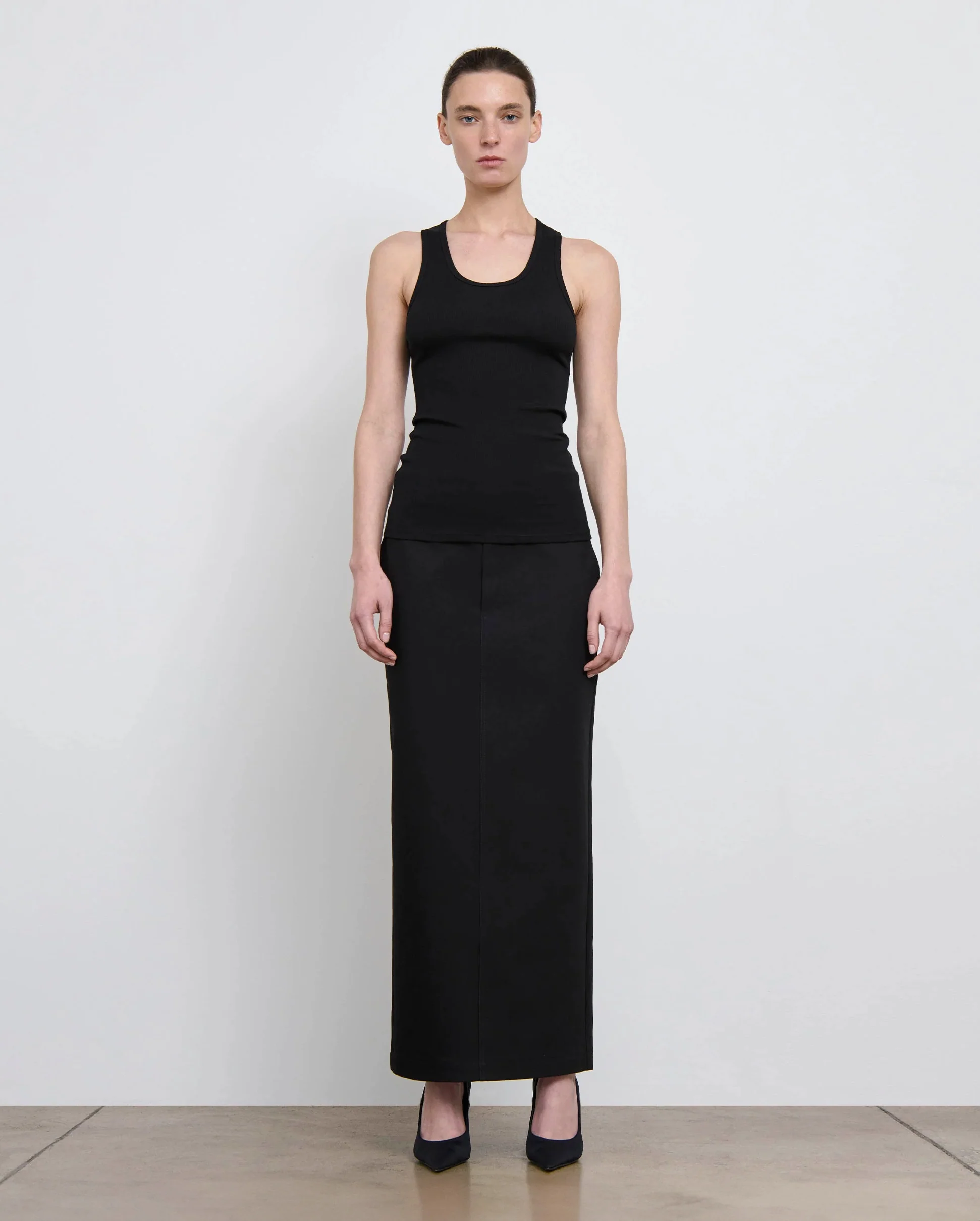 RIBBED TANK / BLACK - Image 2