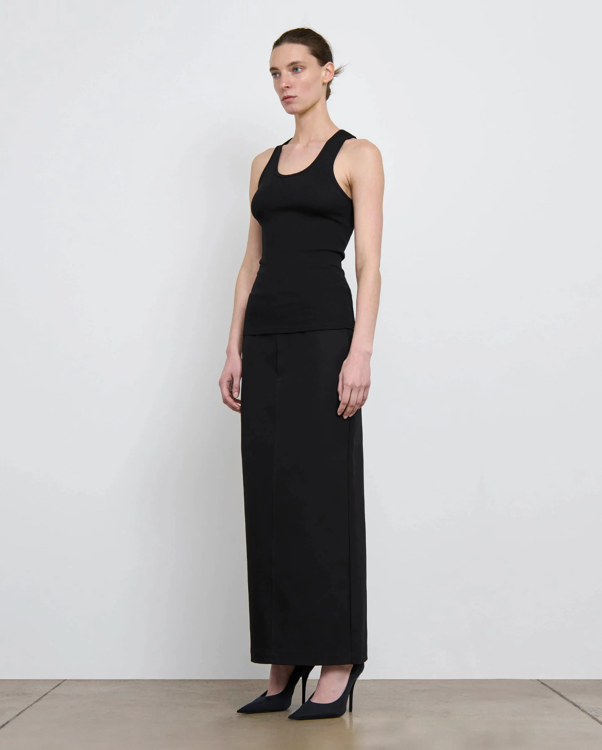 RIBBED TANK / BLACK - Image 3