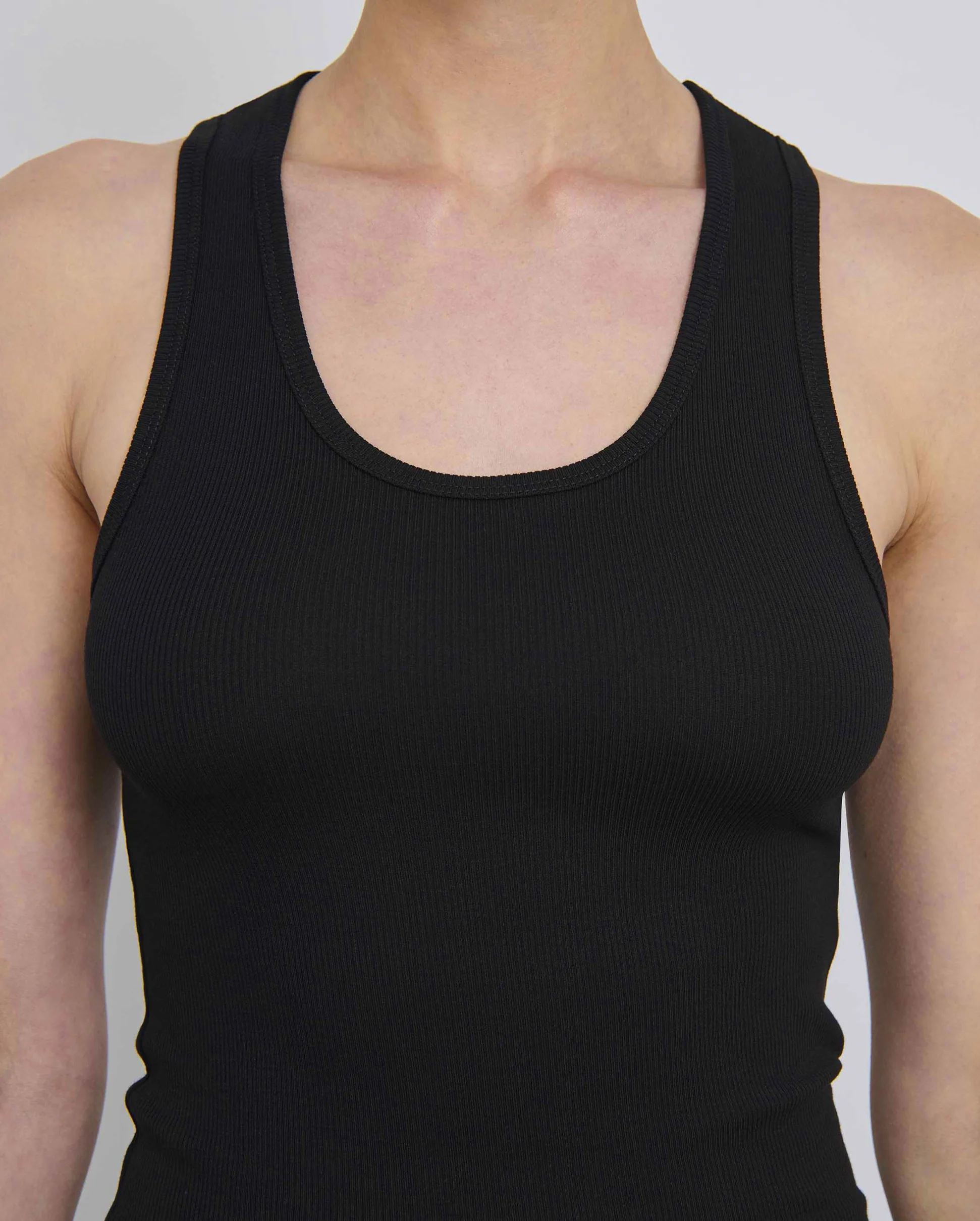 RIBBED TANK / BLACK - Image 5