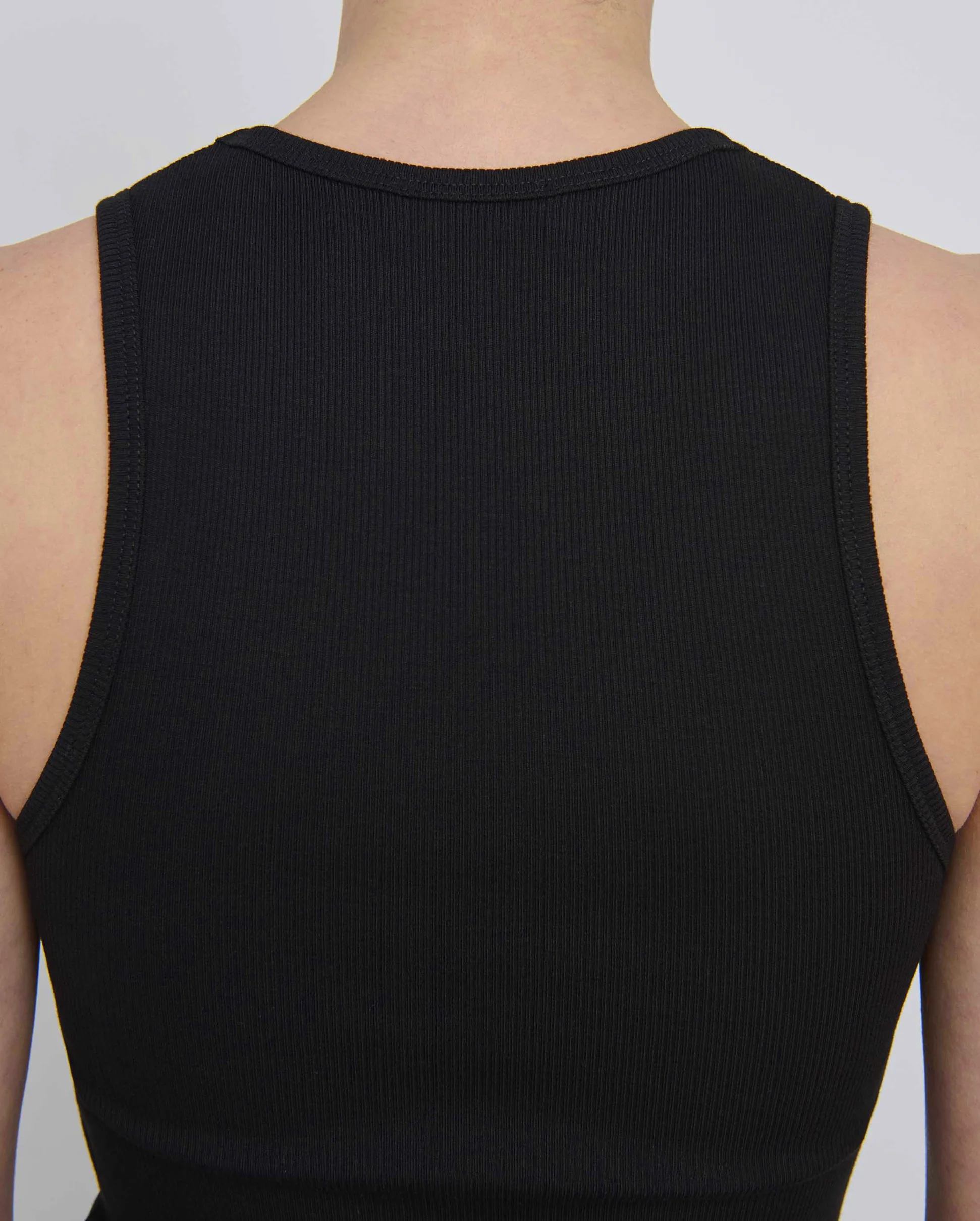 RIBBED TANK / BLACK - Image 6