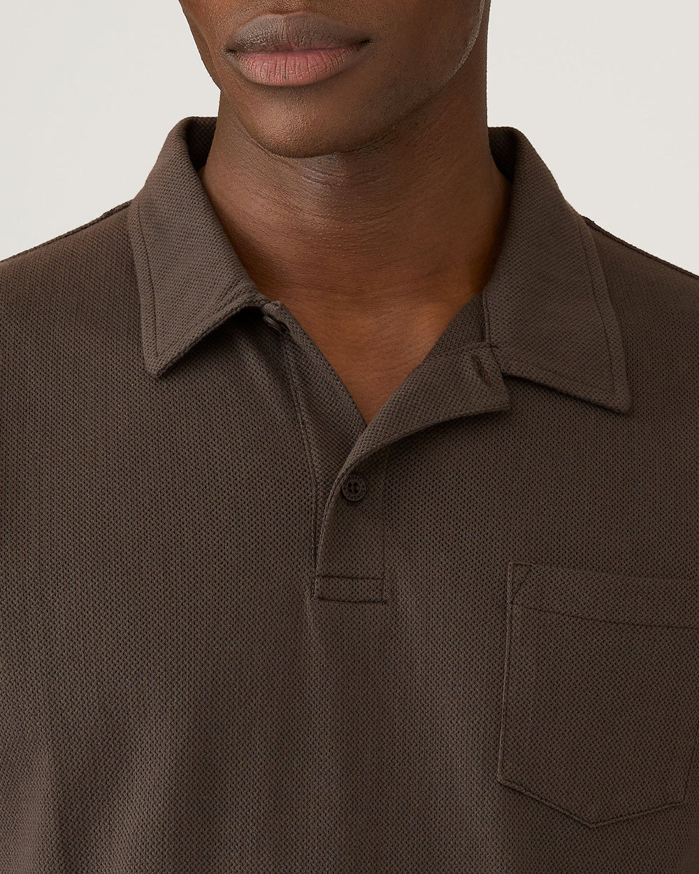 RIVIERA POLO SHIRT / DARK CHOCOLATE - Image 3